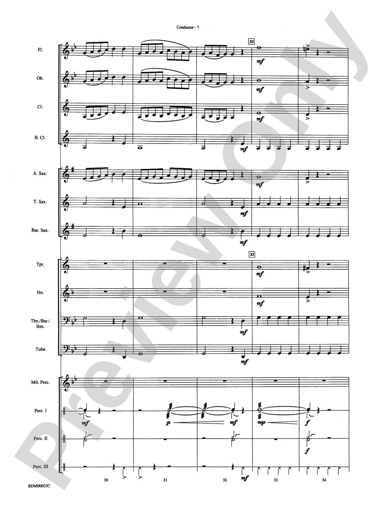 Thunderstorms: Concert Band Conductor Score & Parts