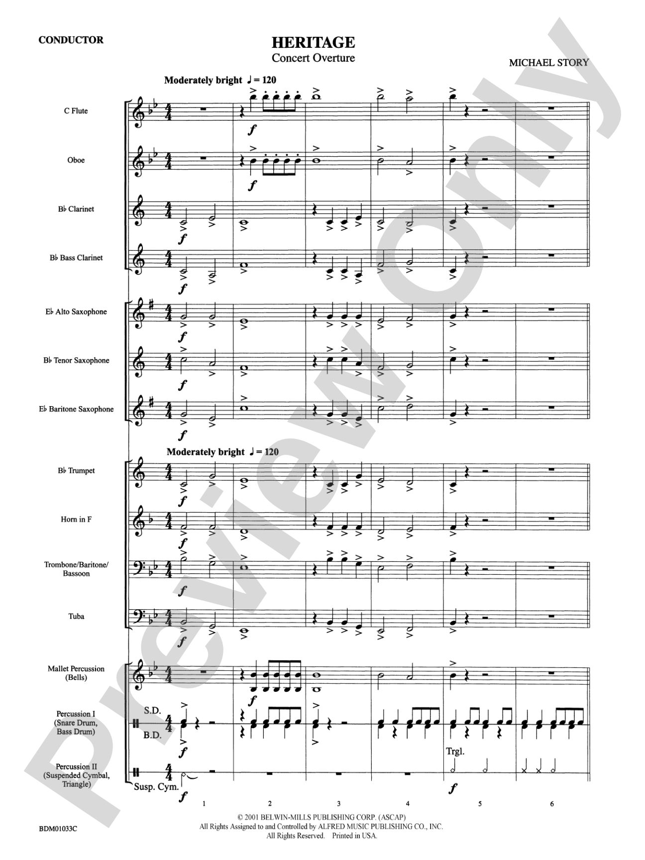 Heritage (Concert Overture): Concert Band Conductor Score & Parts