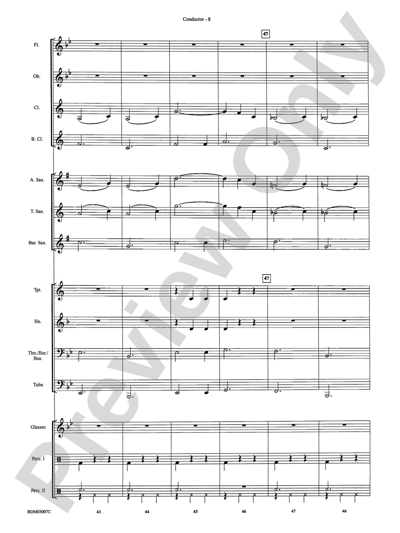 Waltz for Band and Water Glasses (with Apologies to Johann Strauss): Concert Band Conductor Score & Parts