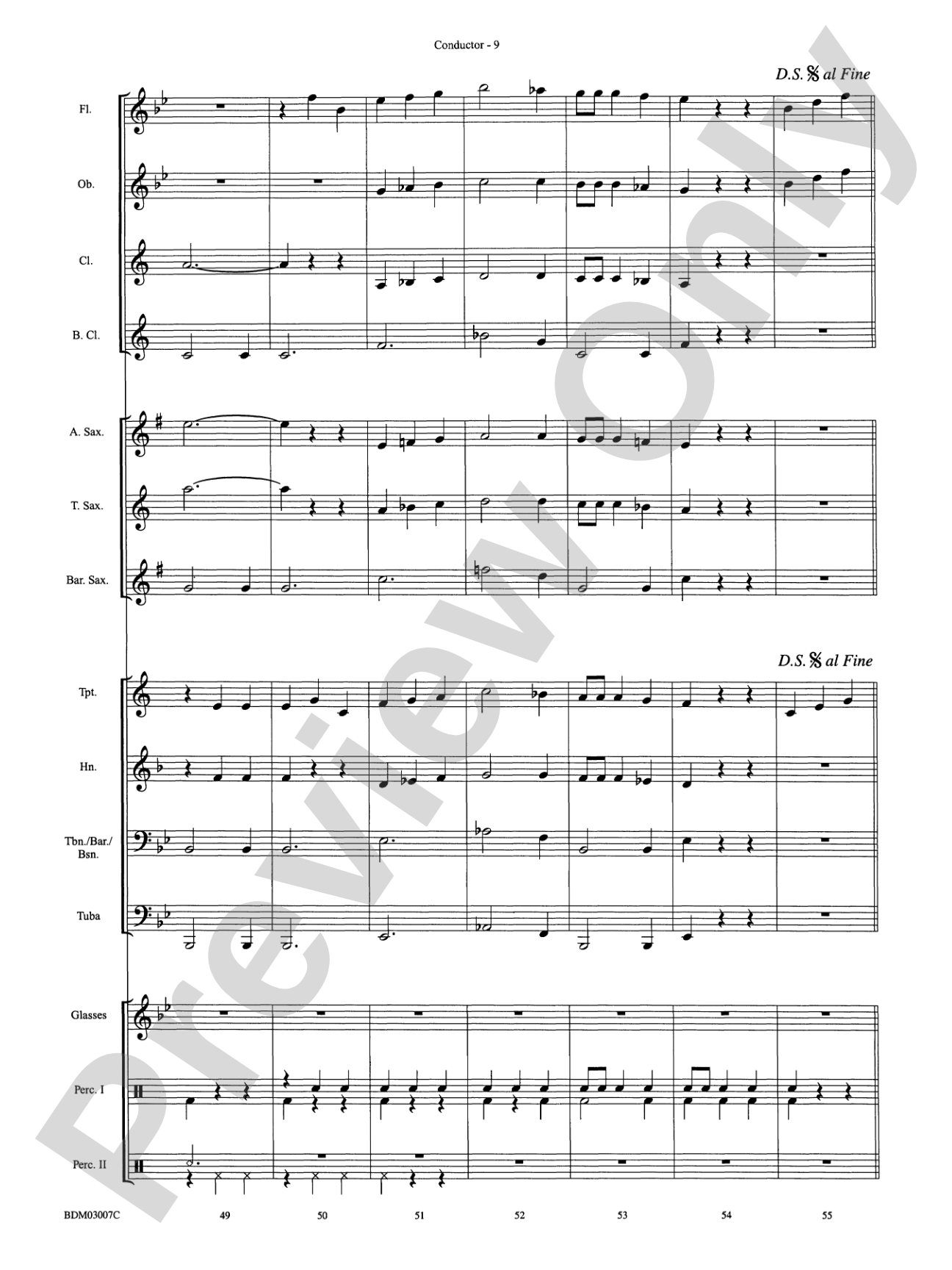 Waltz for Band and Water Glasses (with Apologies to Johann Strauss): Concert Band Conductor Score & Parts