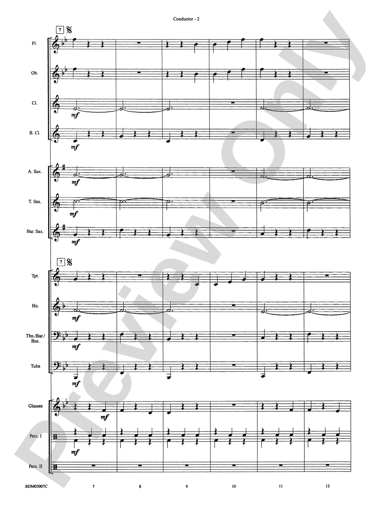 Waltz for Band and Water Glasses (with Apologies to Johann Strauss): Concert Band Conductor Score & Parts