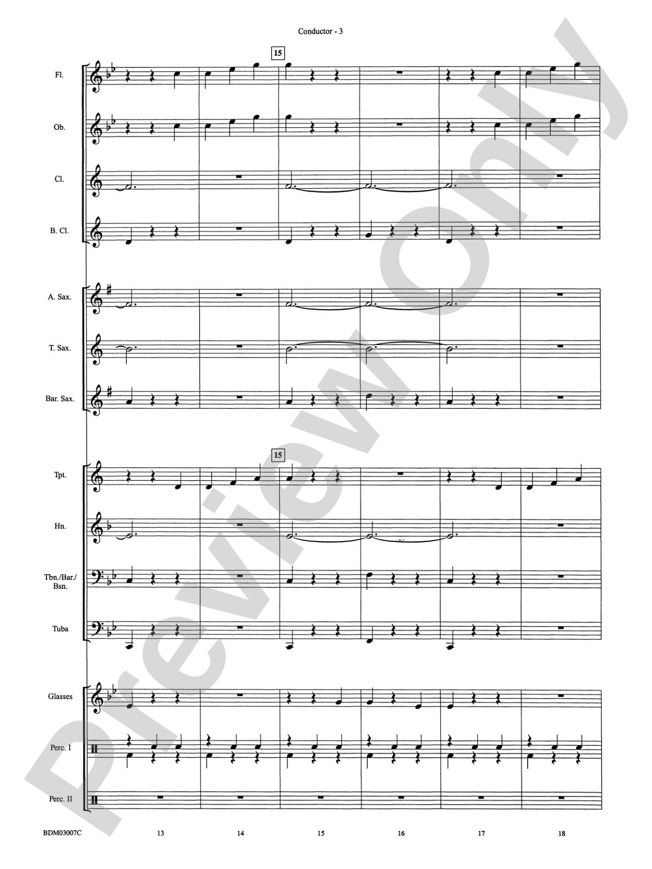 Waltz for Band and Water Glasses (with Apologies to Johann Strauss): Concert Band Conductor Score & Parts