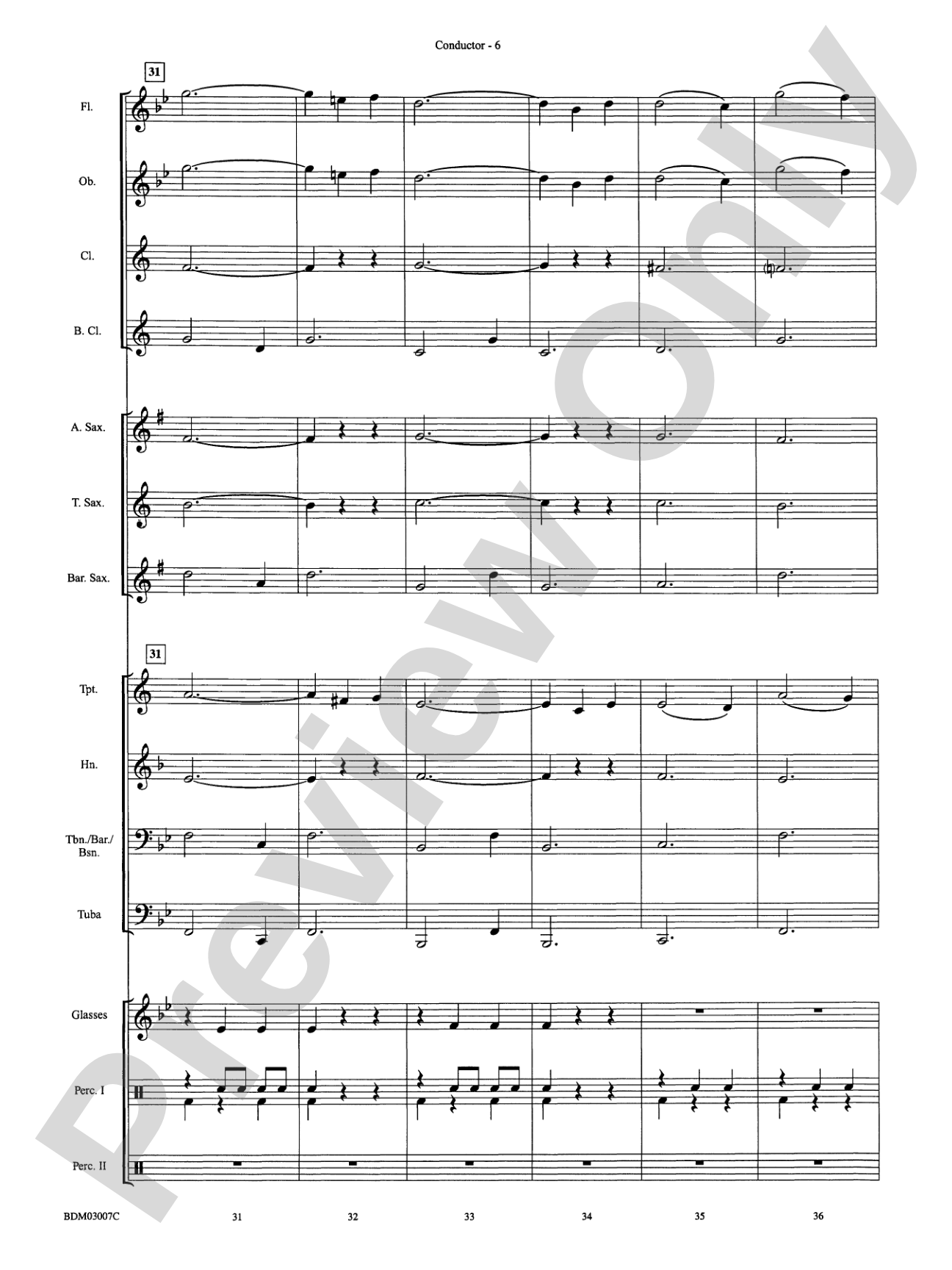 Waltz for Band and Water Glasses (with Apologies to Johann Strauss): Concert Band Conductor Score & Parts