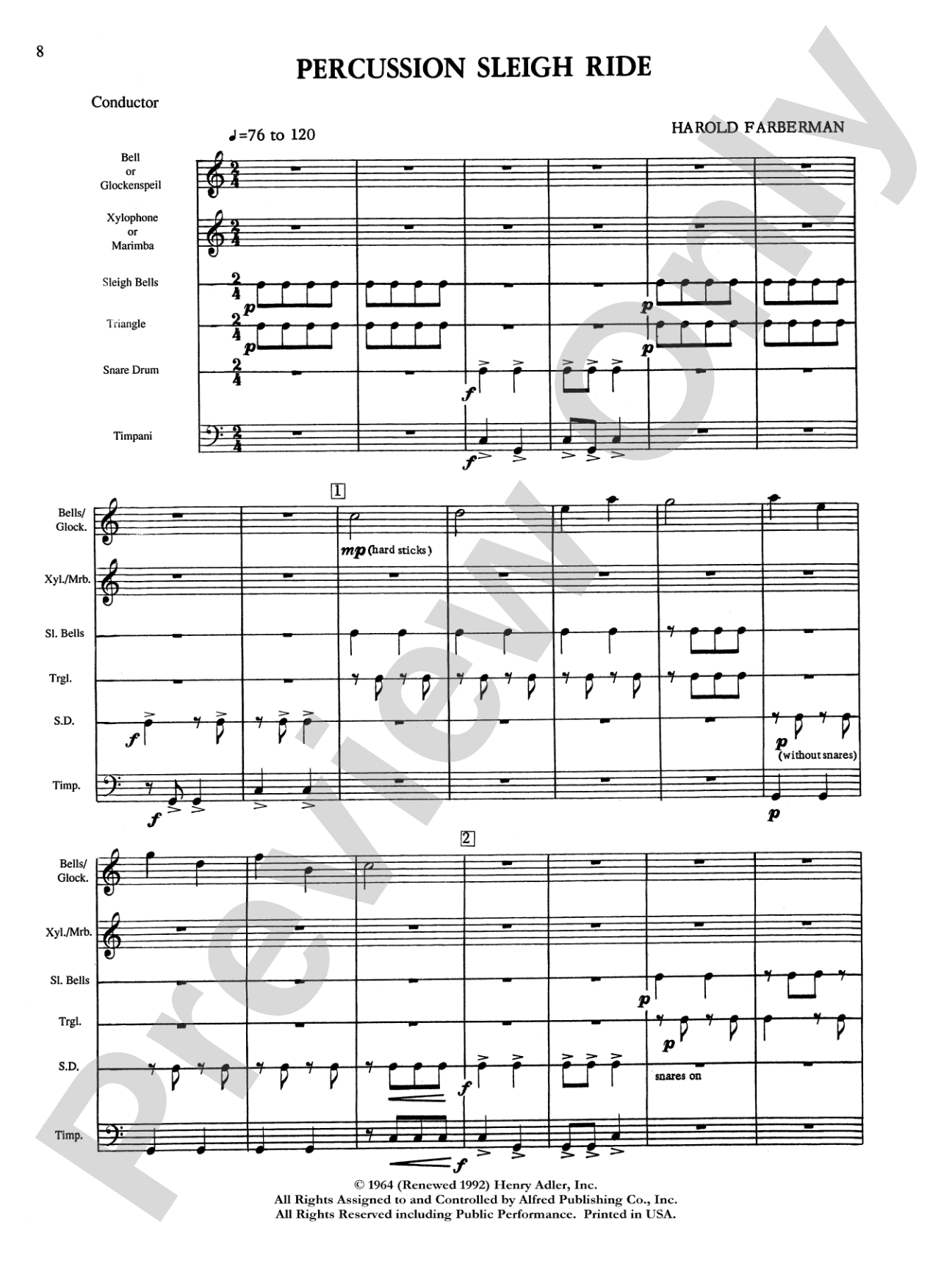 Percussion Ensemble Collection, Level I: Percussion Ensemble Book