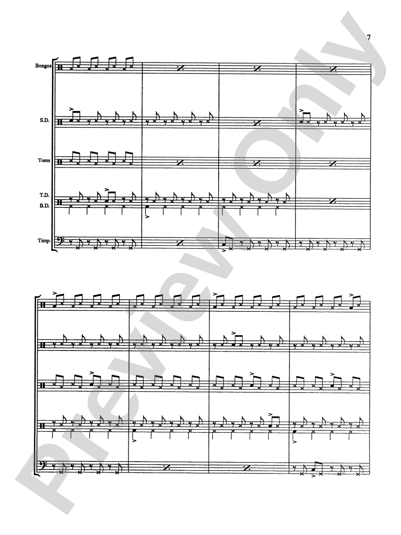 Drums Galore: Percussion Ensemble Book