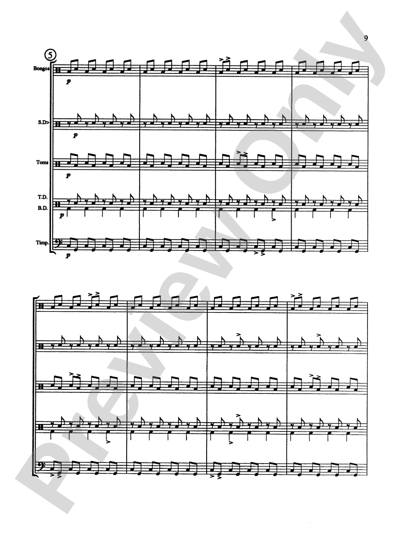 Drums Galore: Percussion Ensemble Book
