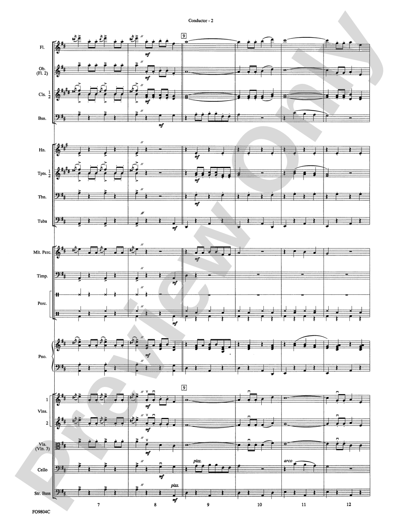 The Chicken Dance: Full Orchestra Conductor Score & Parts