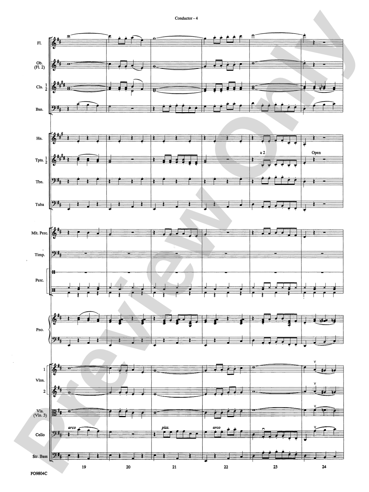 The Chicken Dance: Full Orchestra Conductor Score & Parts