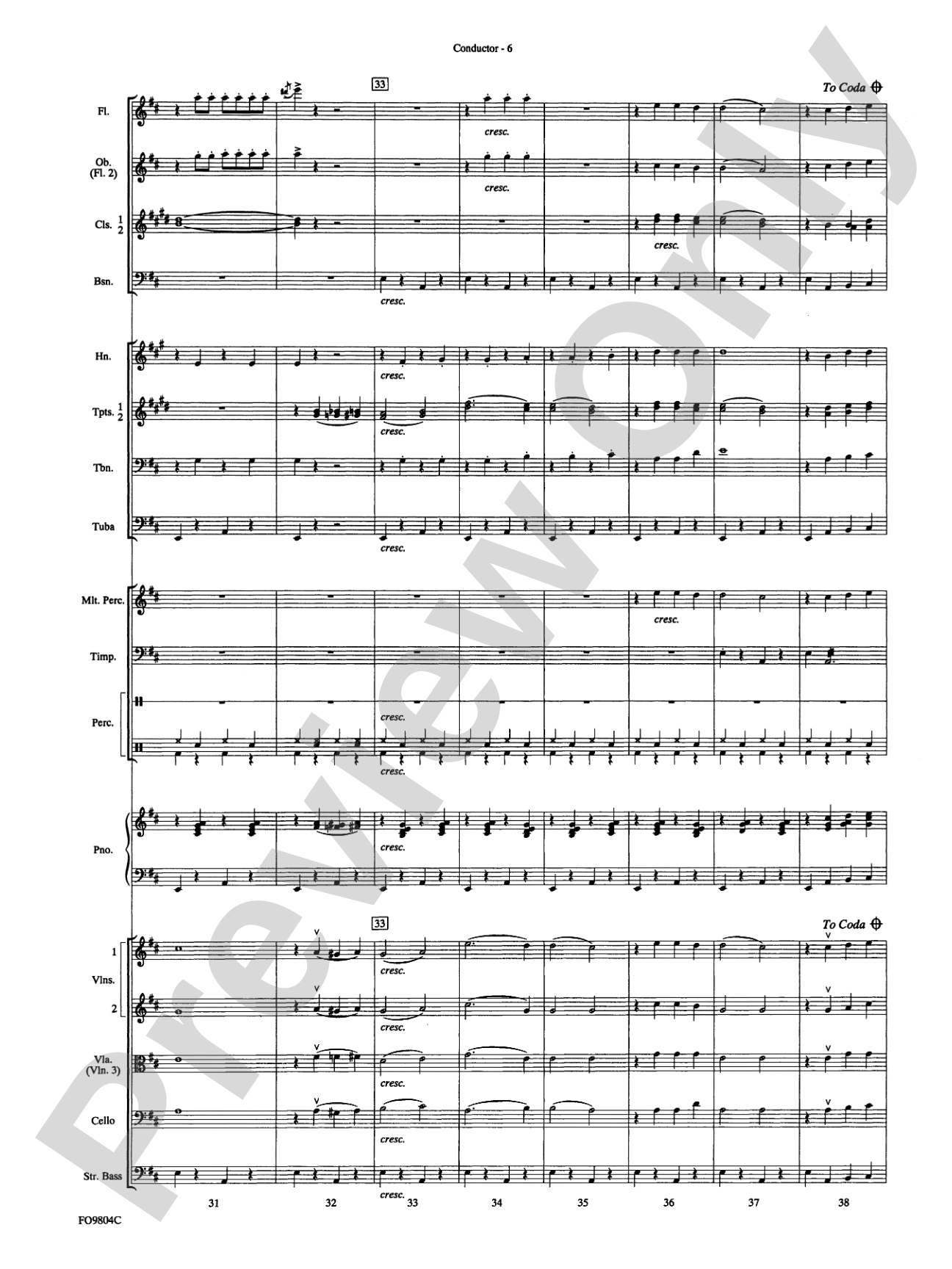 The Chicken Dance: Full Orchestra Conductor Score & Parts