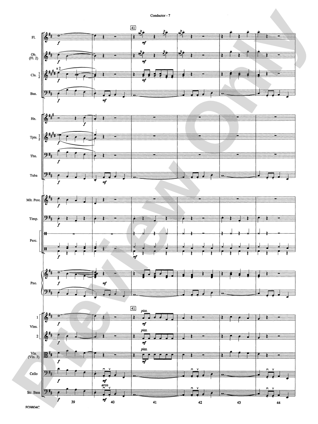 The Chicken Dance: Full Orchestra Conductor Score & Parts