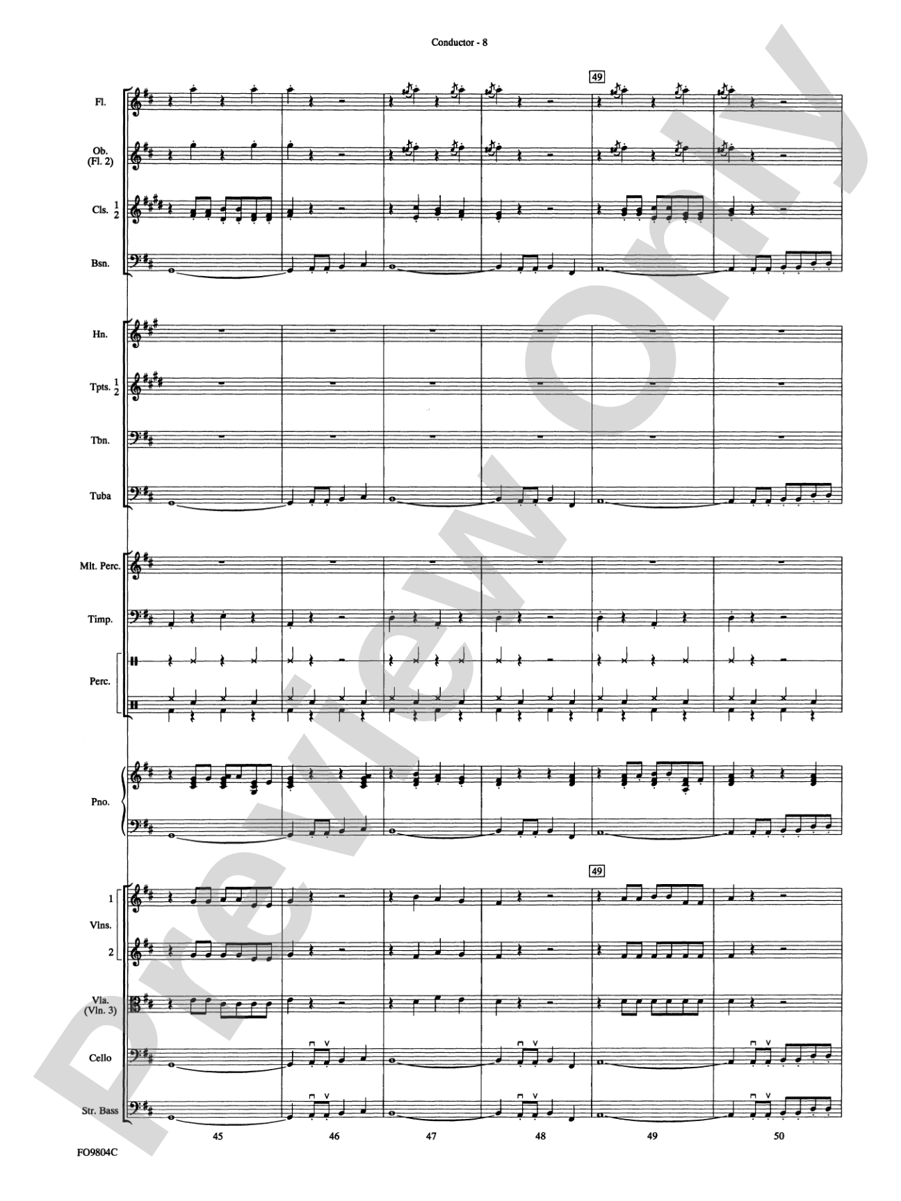 The Chicken Dance: Full Orchestra Conductor Score & Parts