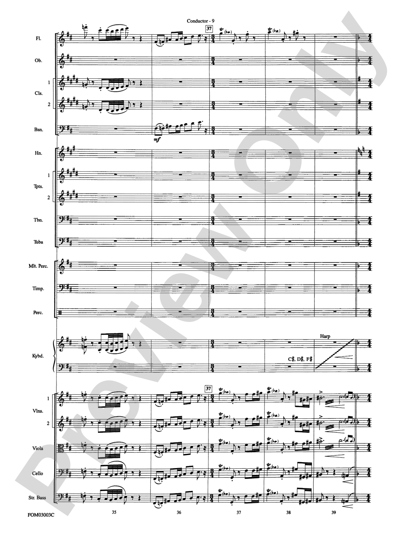 Harry Potter and the Chamber of Secrets, Themes from: Full Orchestra Conductor Score & Parts