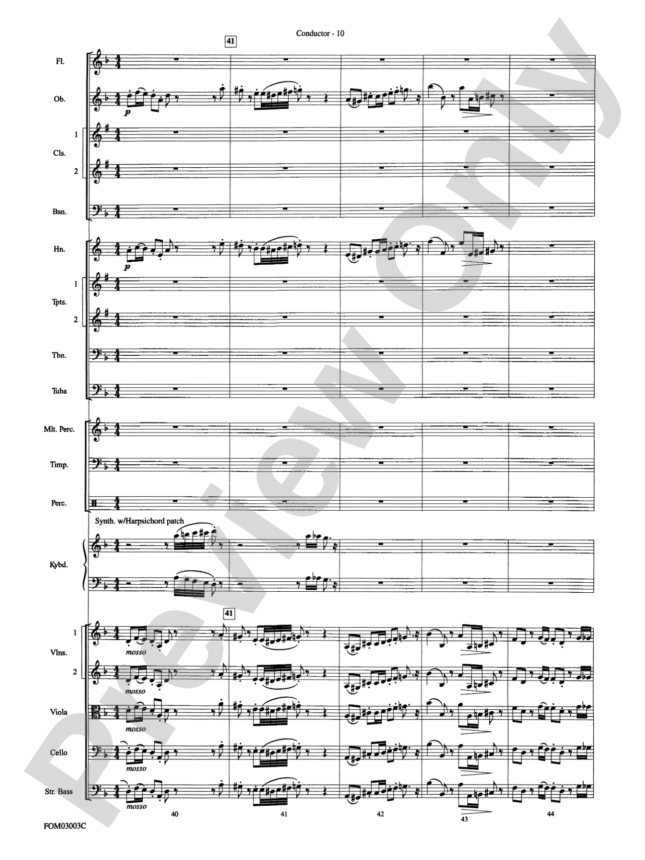 Harry Potter and the Chamber of Secrets, Themes from: Full Orchestra Conductor Score & Parts