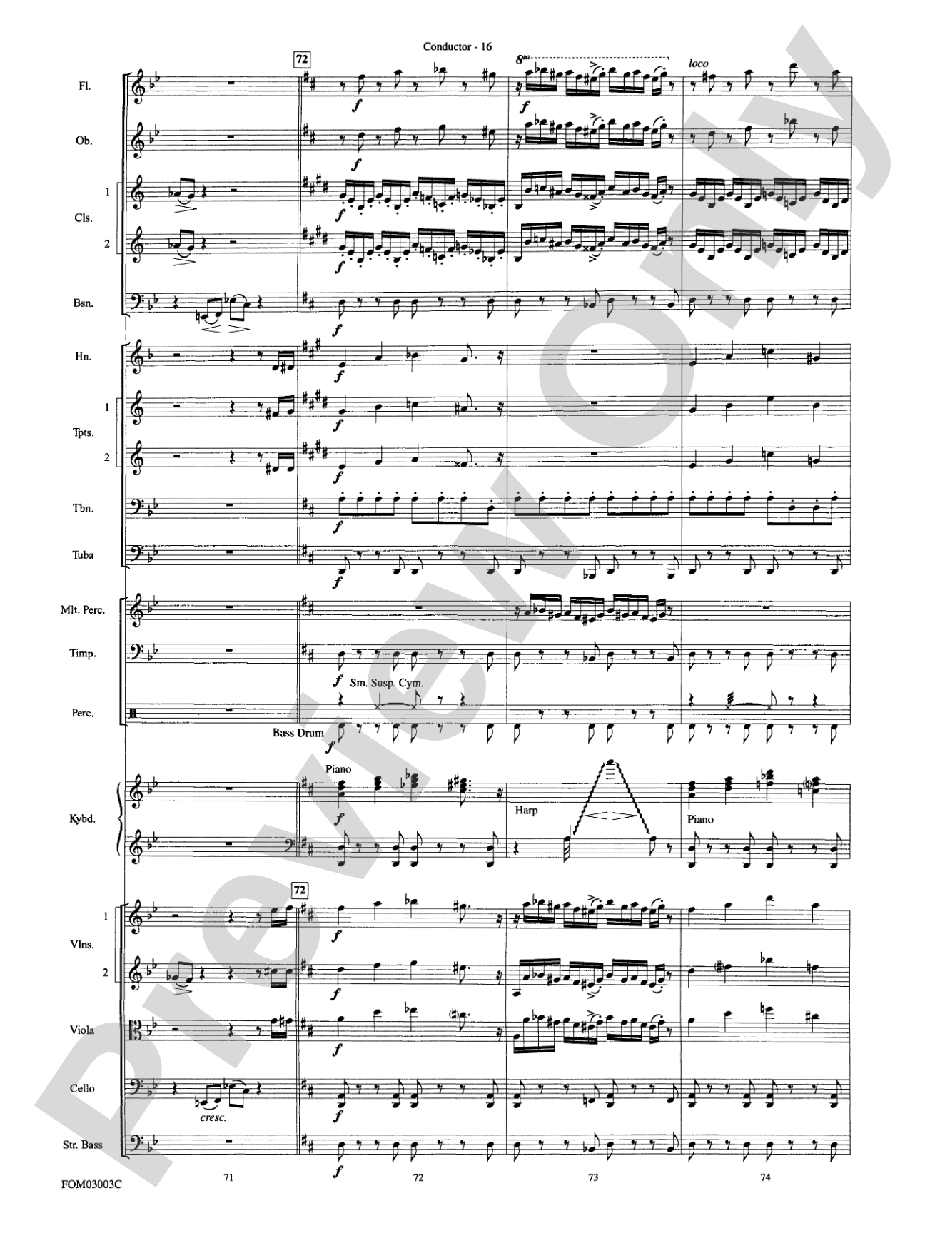 Harry Potter and the Chamber of Secrets, Themes from: Full Orchestra Conductor Score & Parts