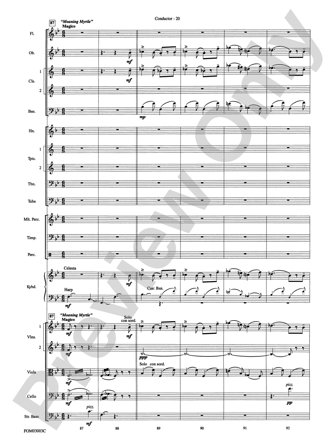 Harry Potter and the Chamber of Secrets, Themes from: Full Orchestra Conductor Score & Parts