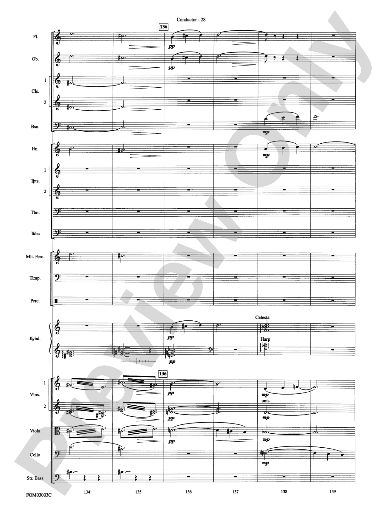 Harry Potter and the Chamber of Secrets, Themes from: Full Orchestra Conductor Score & Parts