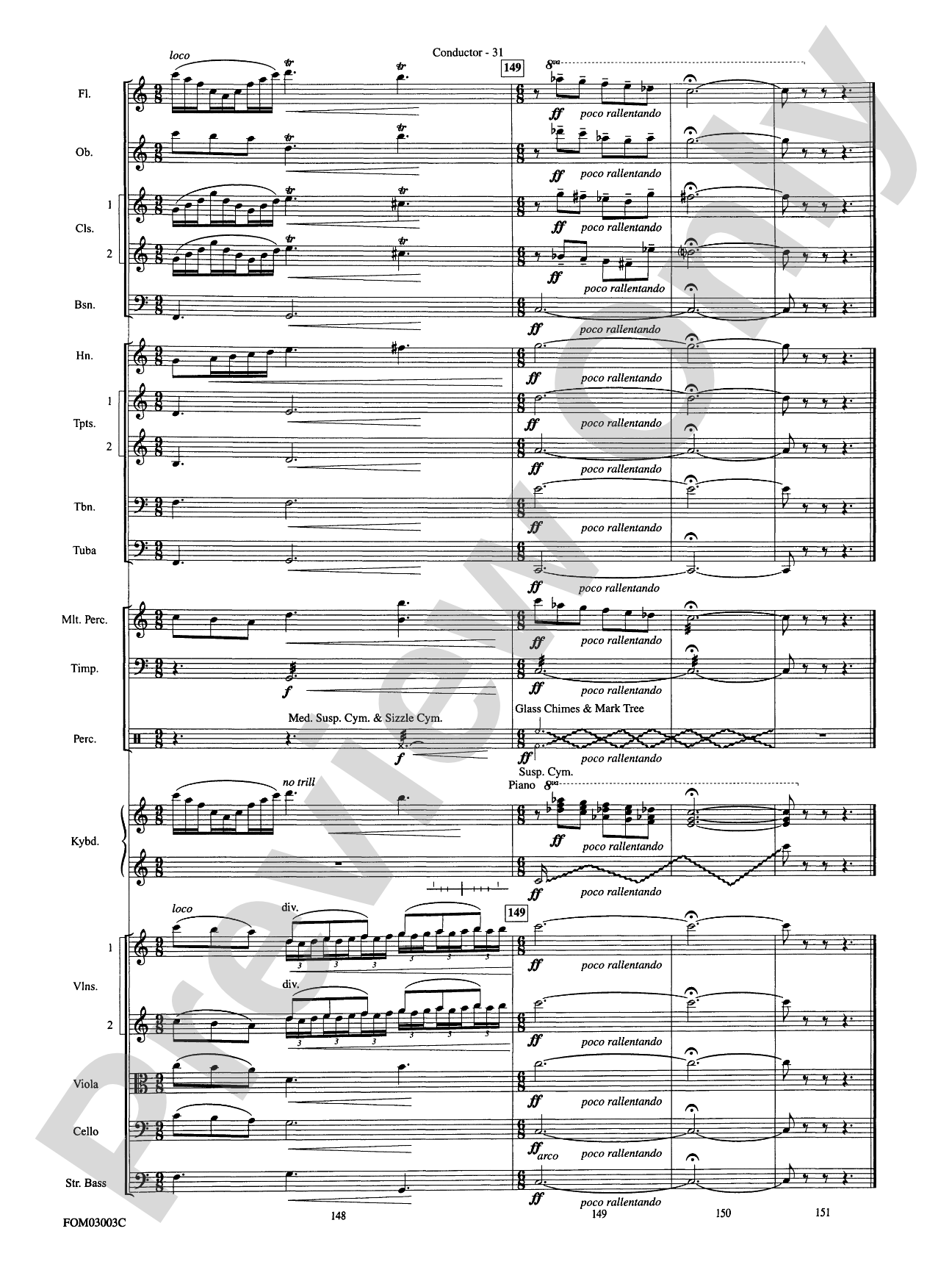 Harry Potter and the Chamber of Secrets, Themes from: Full Orchestra Conductor Score & Parts