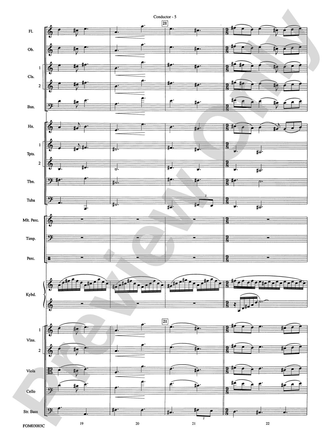 Harry Potter and the Chamber of Secrets, Themes from: Full Orchestra Conductor Score & Parts
