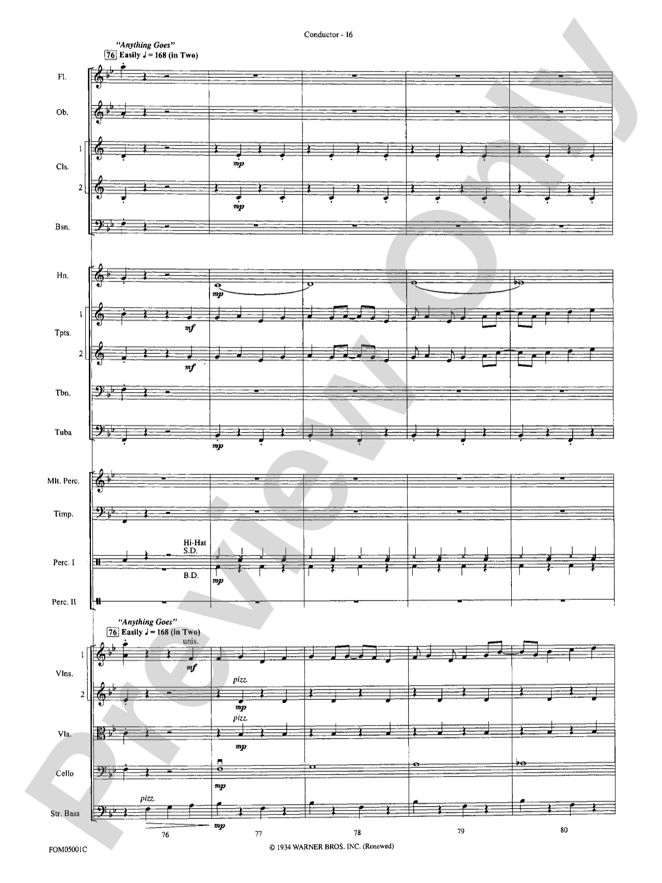 Cole Porter Classics: Full Orchestra Conductor Score & Parts