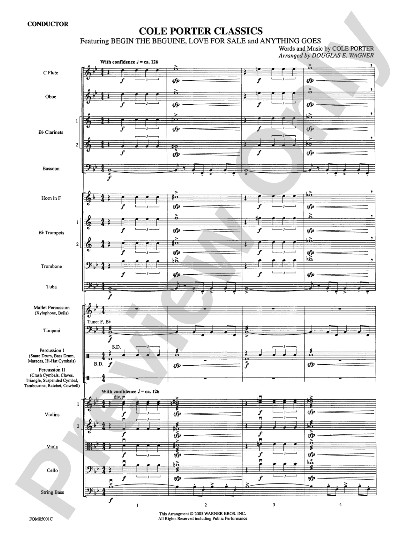 Cole Porter Classics: Full Orchestra Conductor Score & Parts