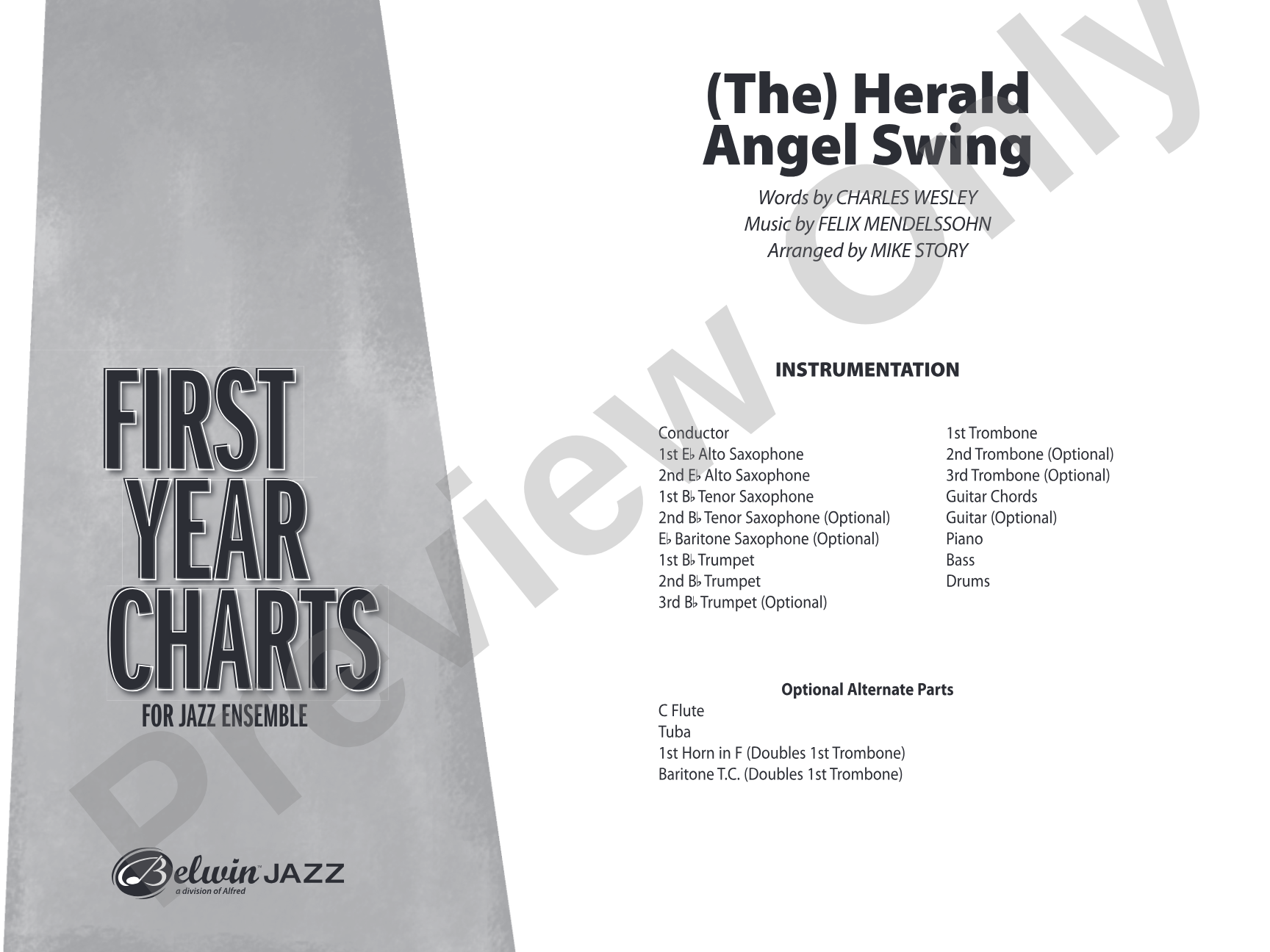 The Herald Angels Swing: Jazz Ensemble Conductor Score & Parts