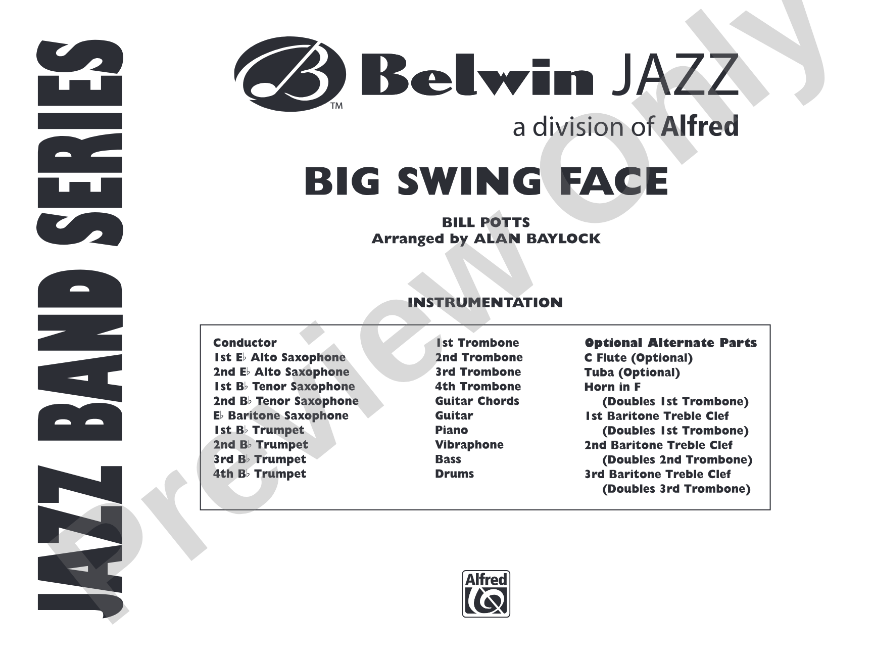 Big Swing Face: Jazz Ensemble Conductor Score & Parts