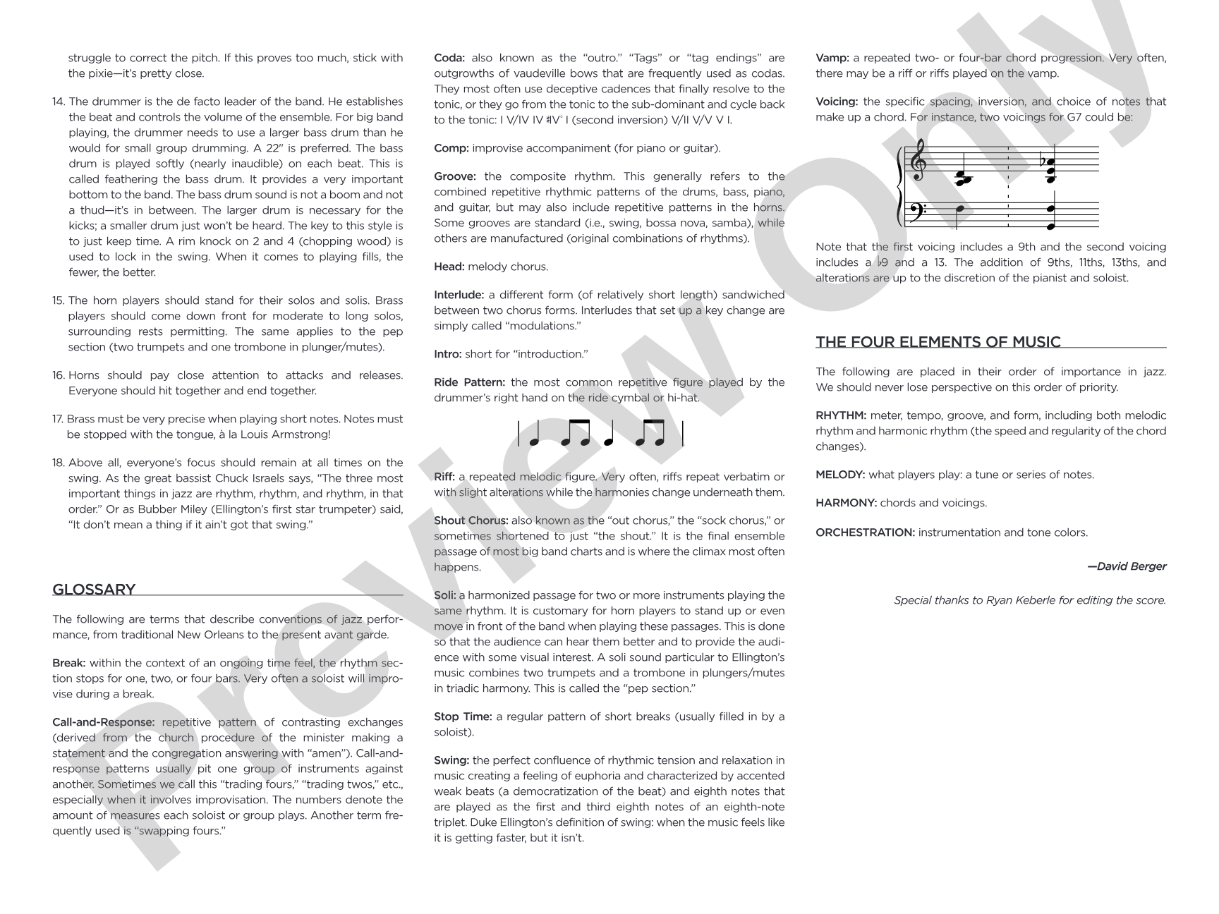 All Too Soon: Jazz Ensemble Conductor Score & Parts