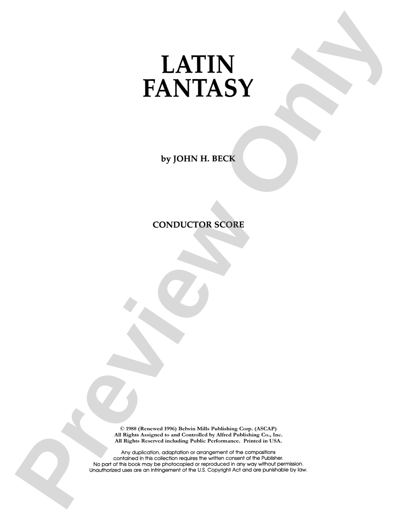 Latin Fantasy: Percussion Ensemble Book