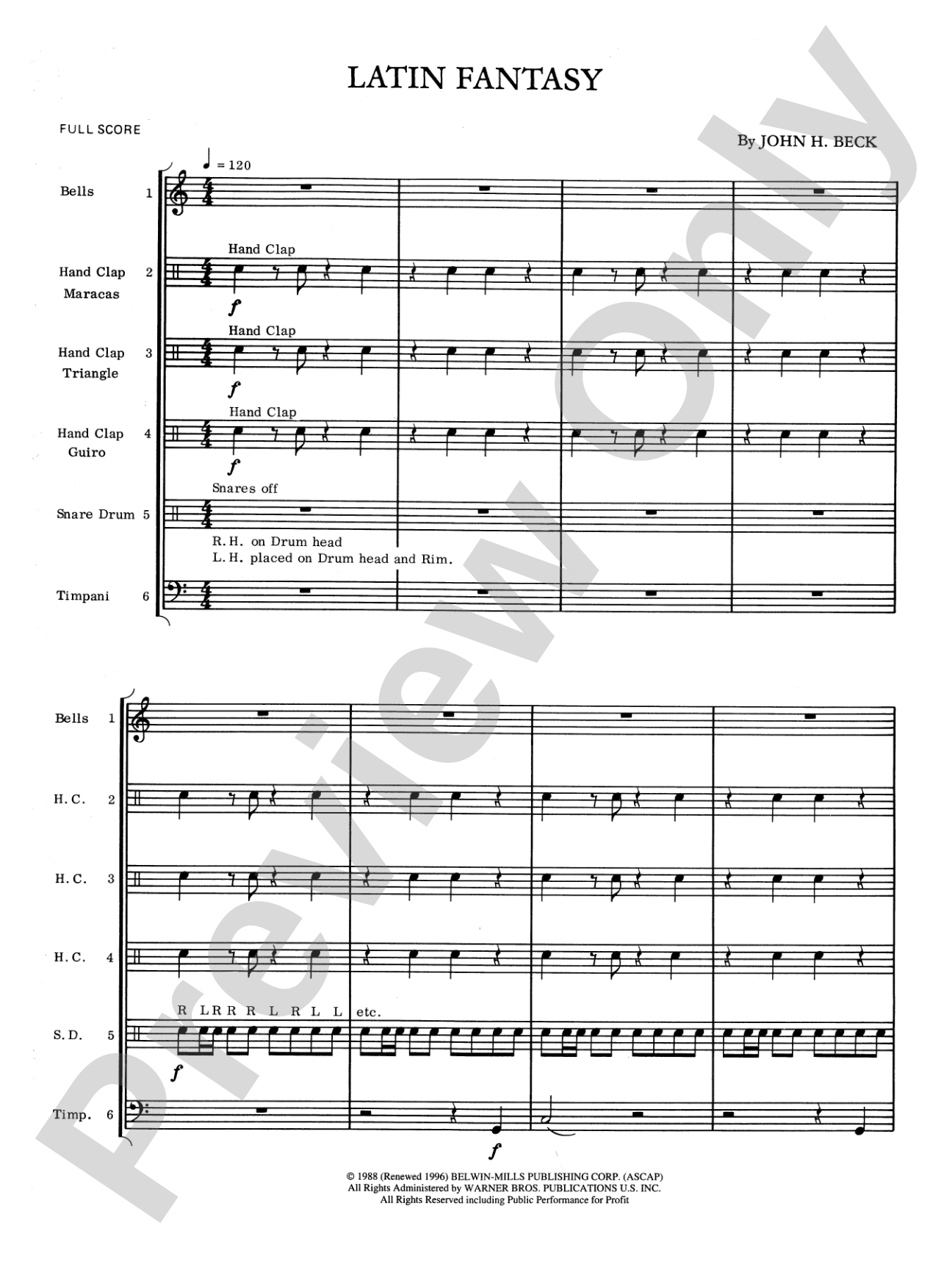 Latin Fantasy: Percussion Ensemble Book