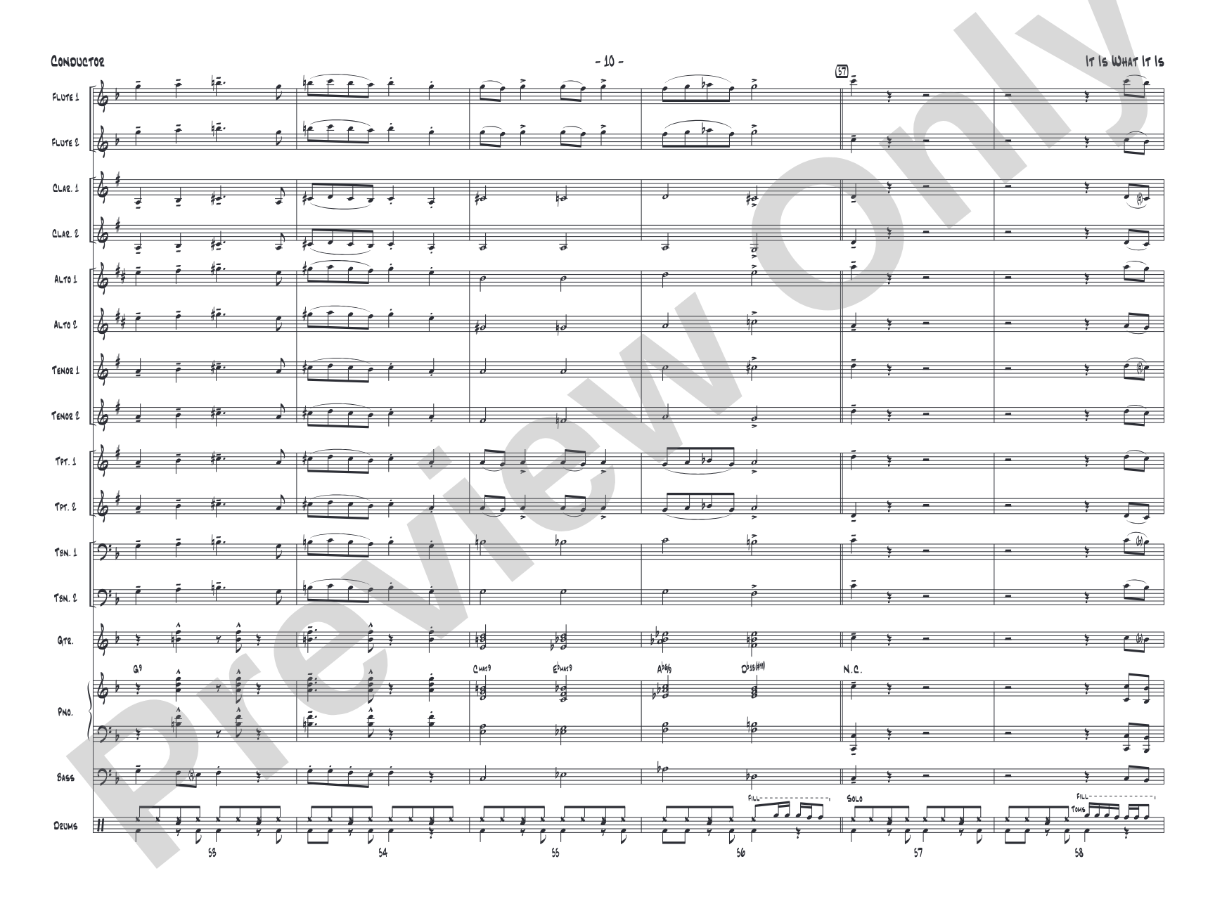 It Is What It Is: Jazz Ensemble Conductor Score & Parts