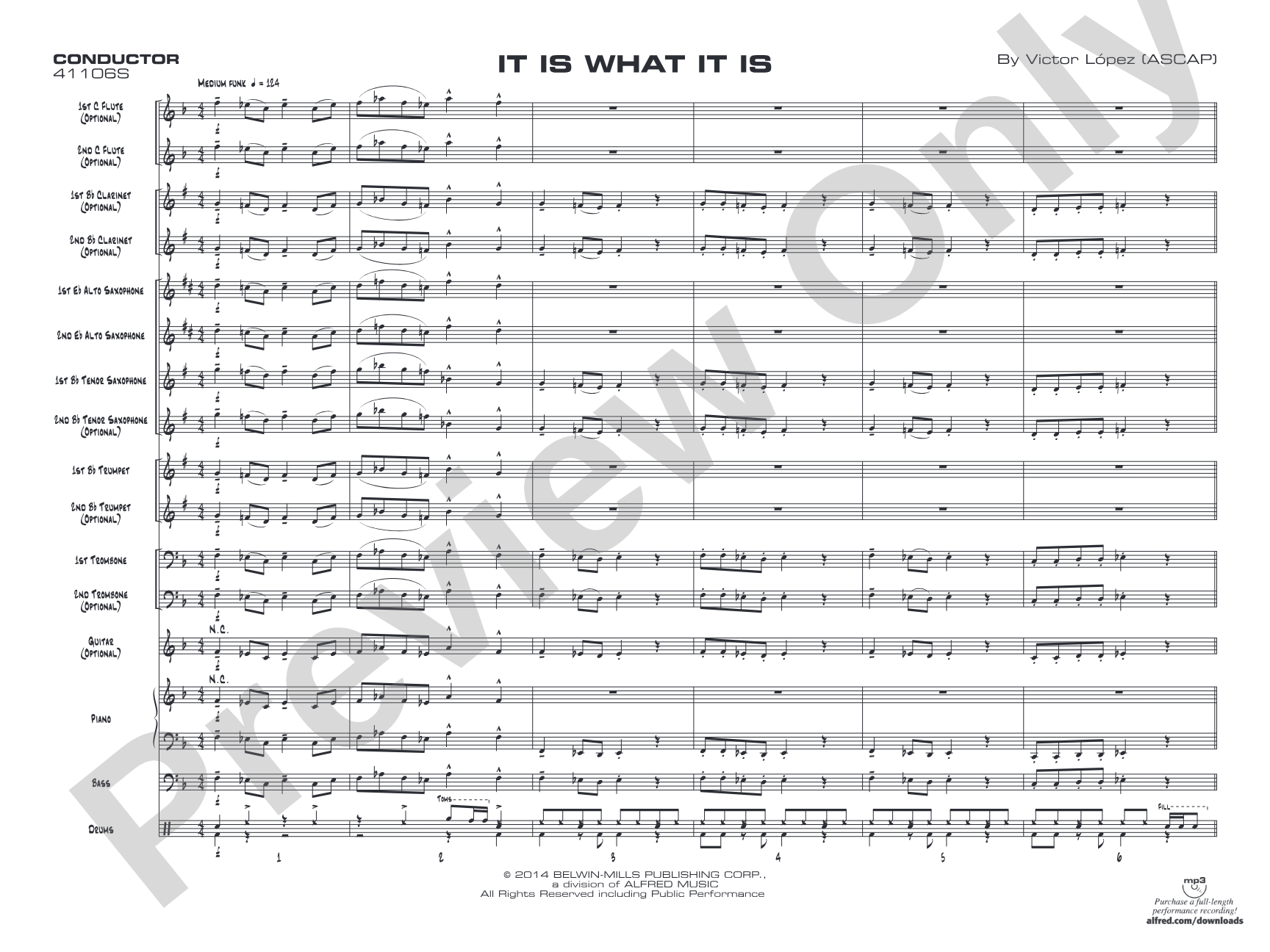 It Is What It Is: Jazz Ensemble Conductor Score & Parts