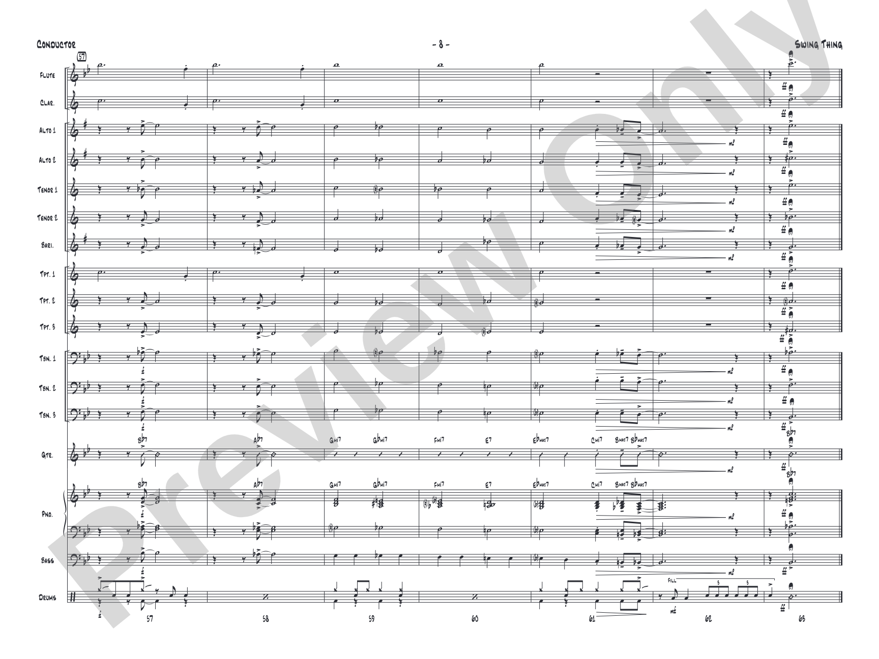 Swing Thing: Jazz Ensemble Conductor Score & Parts