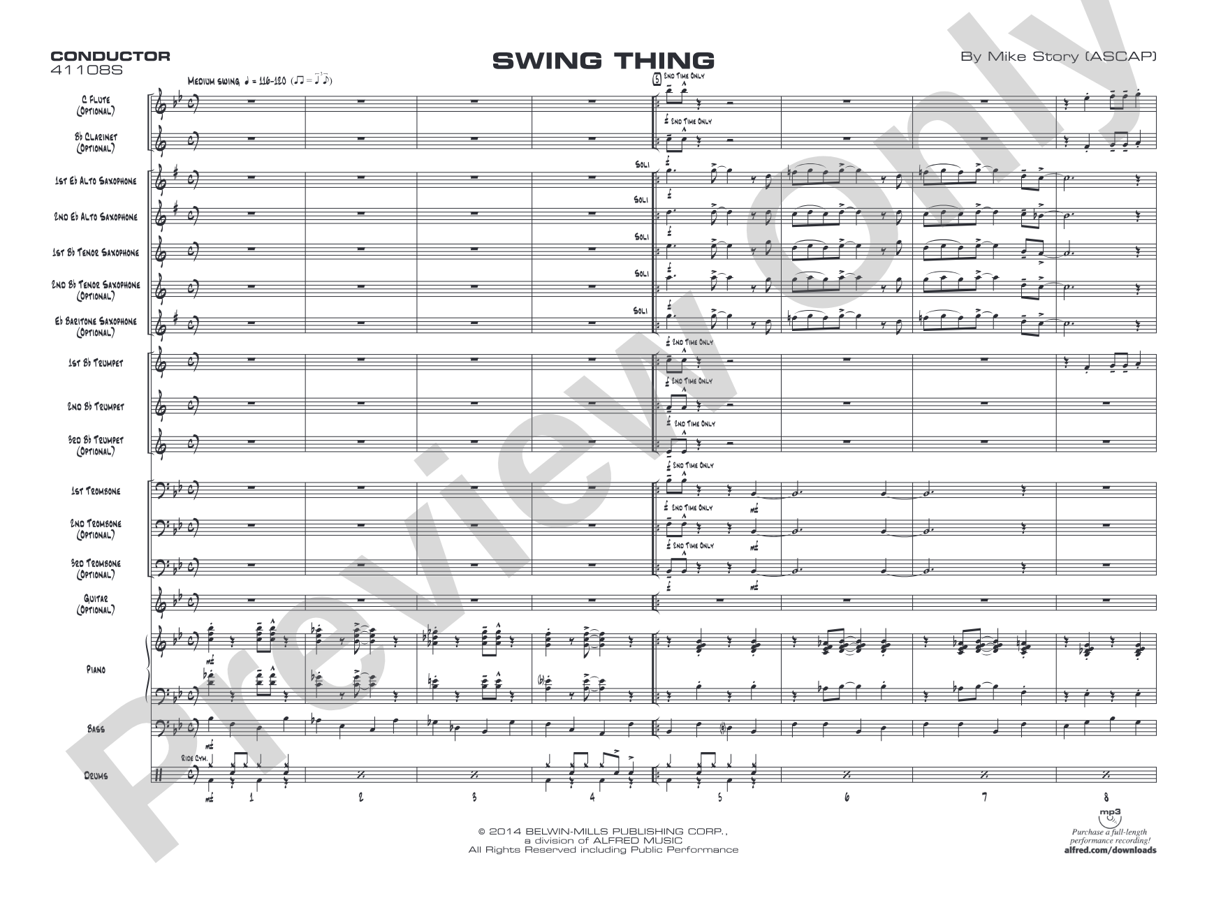 Swing Thing: Jazz Ensemble Conductor Score & Parts