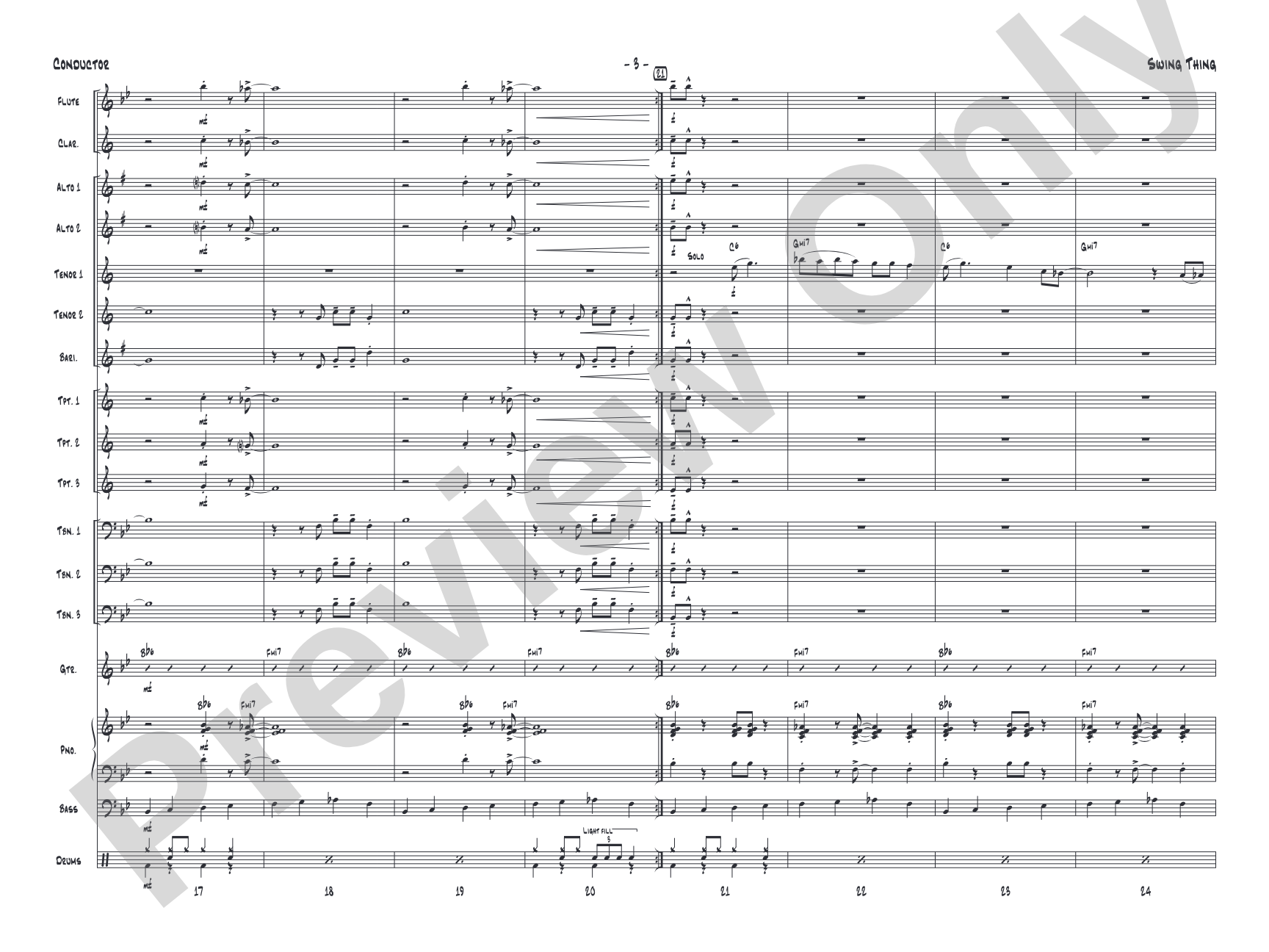 Swing Thing: Jazz Ensemble Conductor Score & Parts