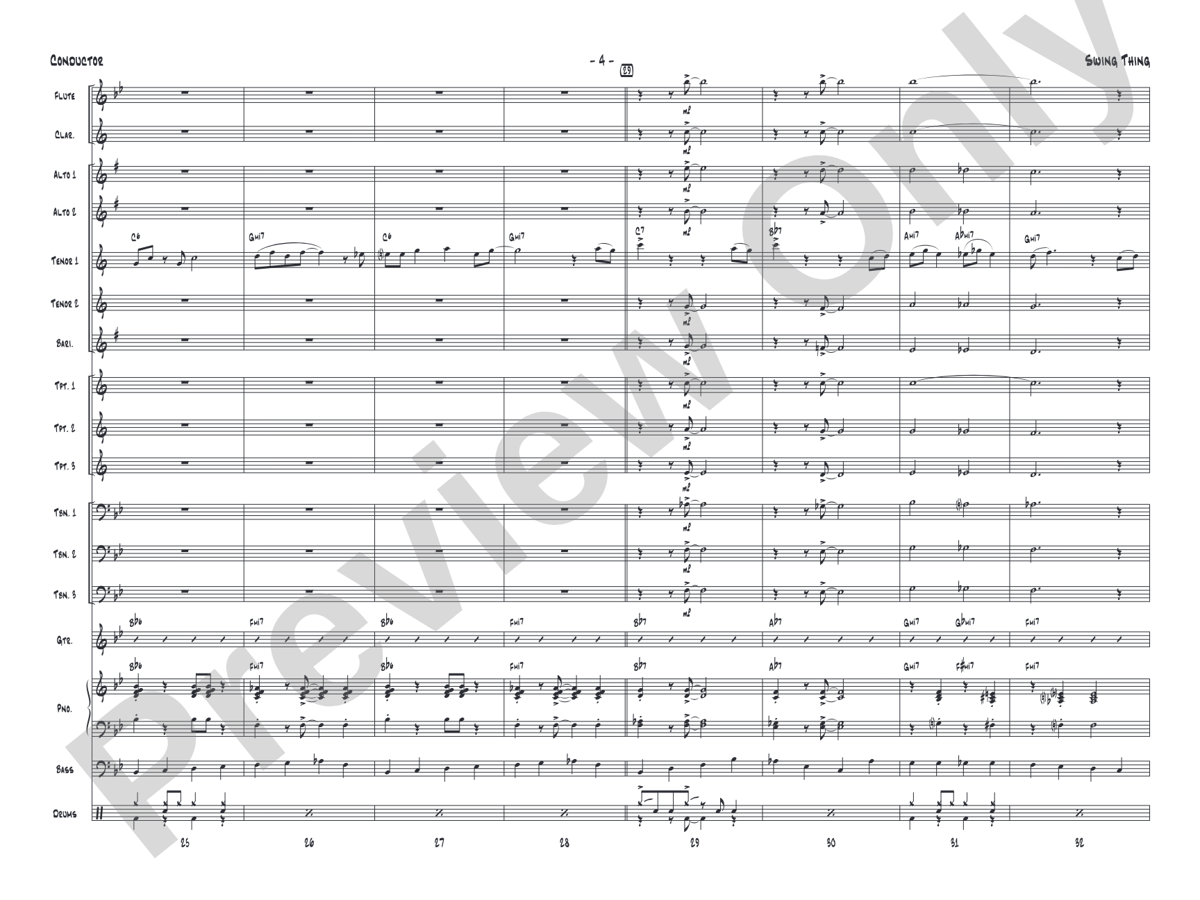 Swing Thing: Jazz Ensemble Conductor Score & Parts