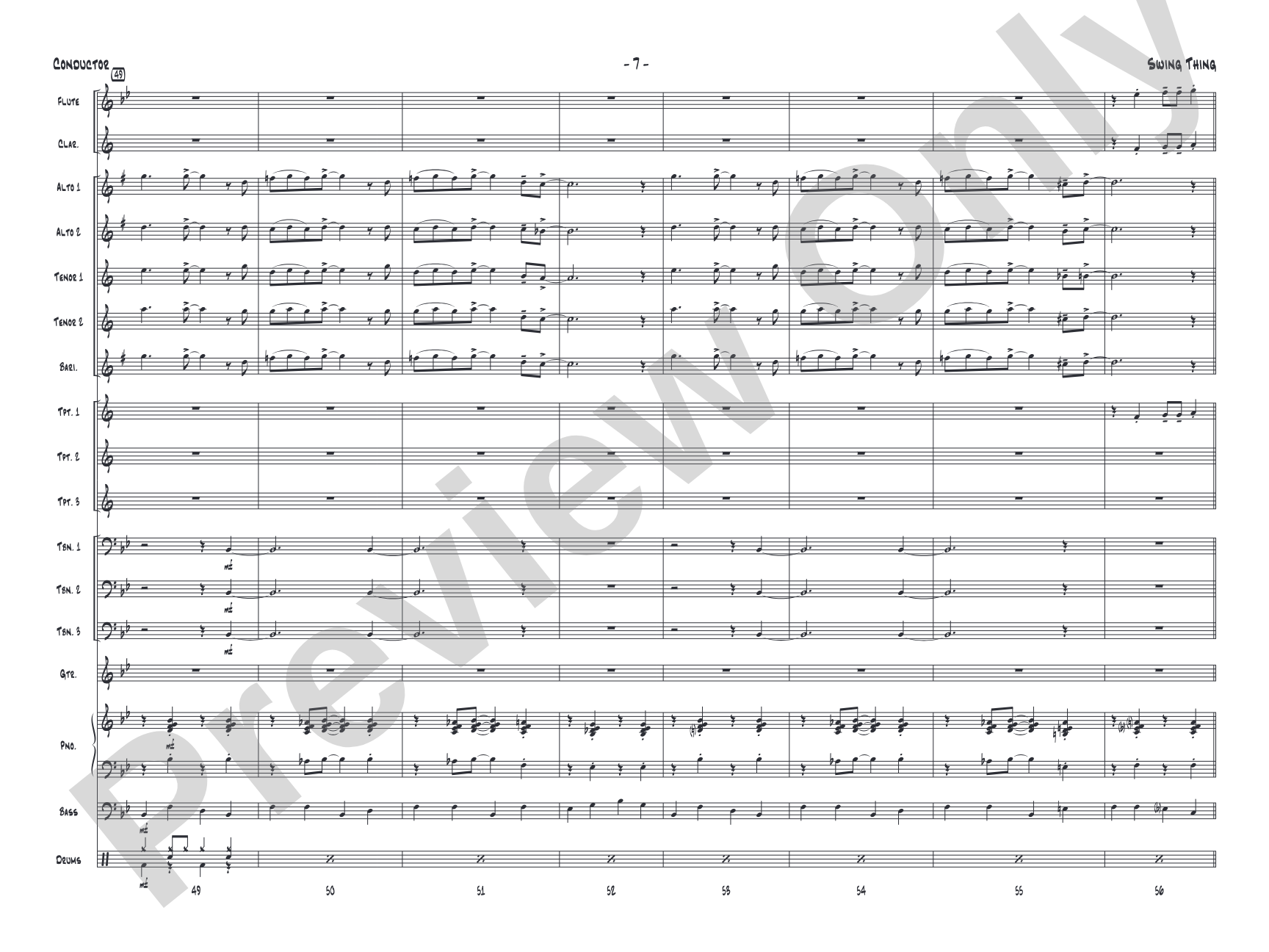 Swing Thing: Jazz Ensemble Conductor Score & Parts