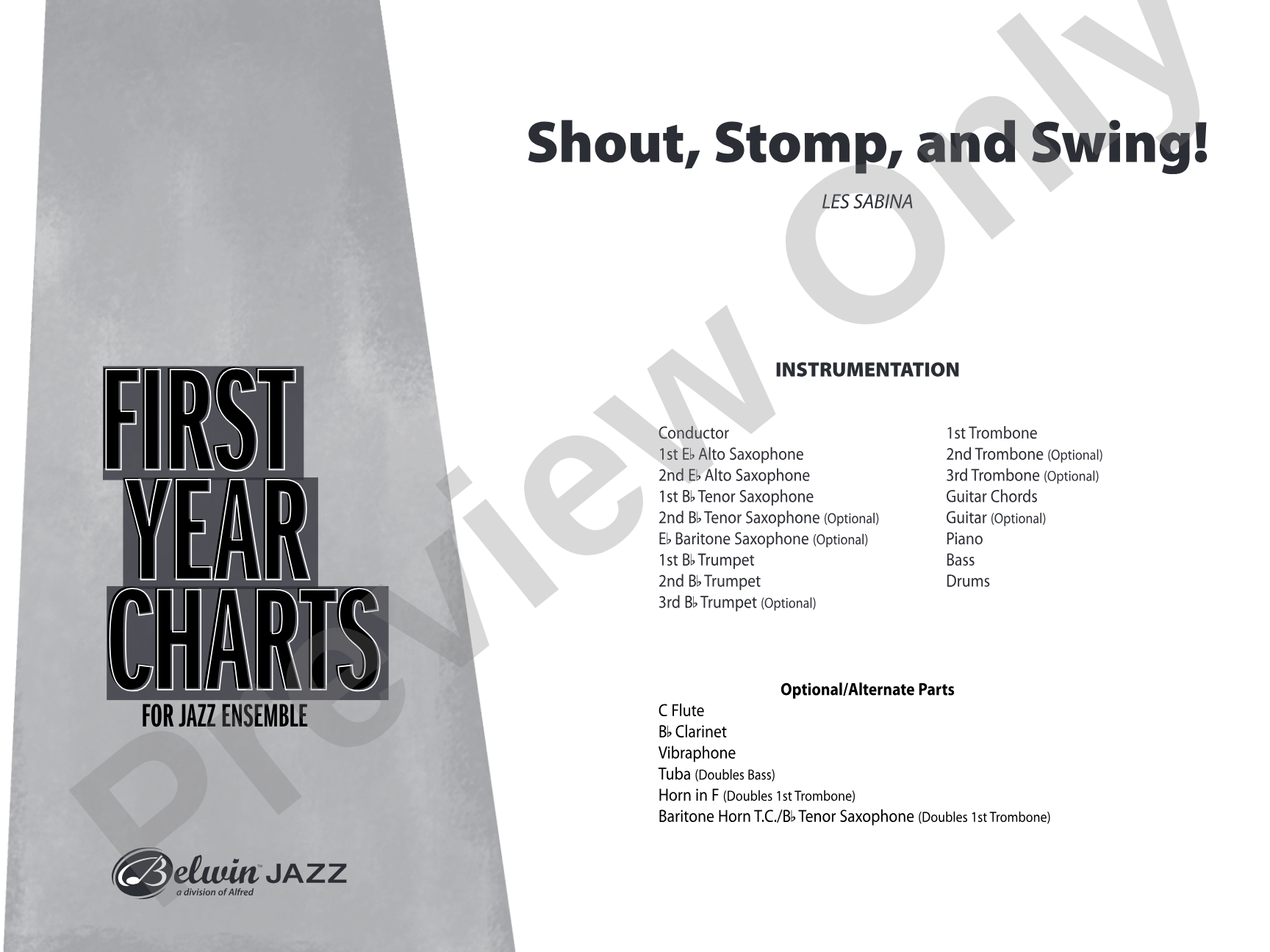 Shout, Stomp, and Swing!: Jazz Ensemble Conductor Score & Parts