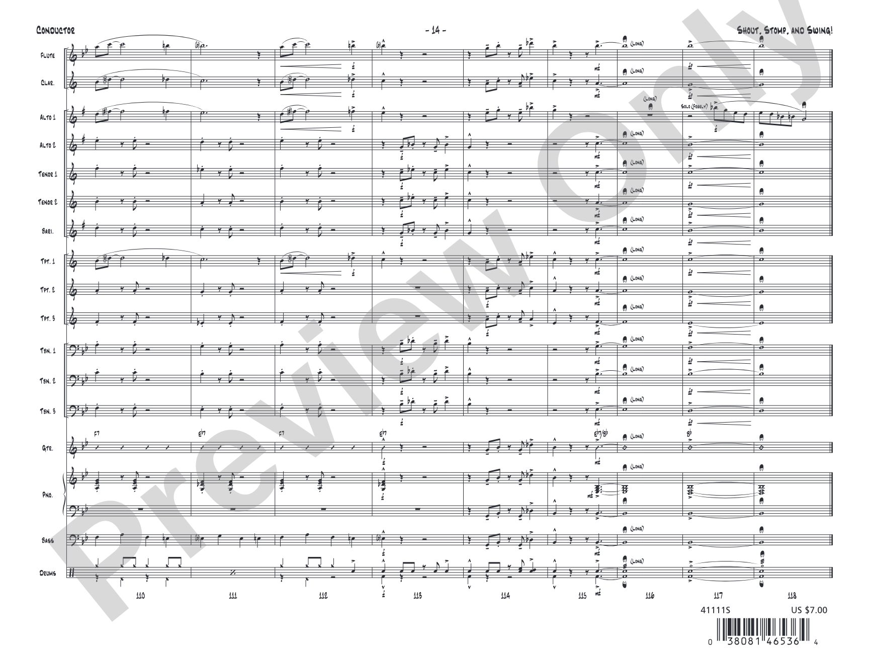 Shout, Stomp, and Swing!: Jazz Ensemble Conductor Score & Parts