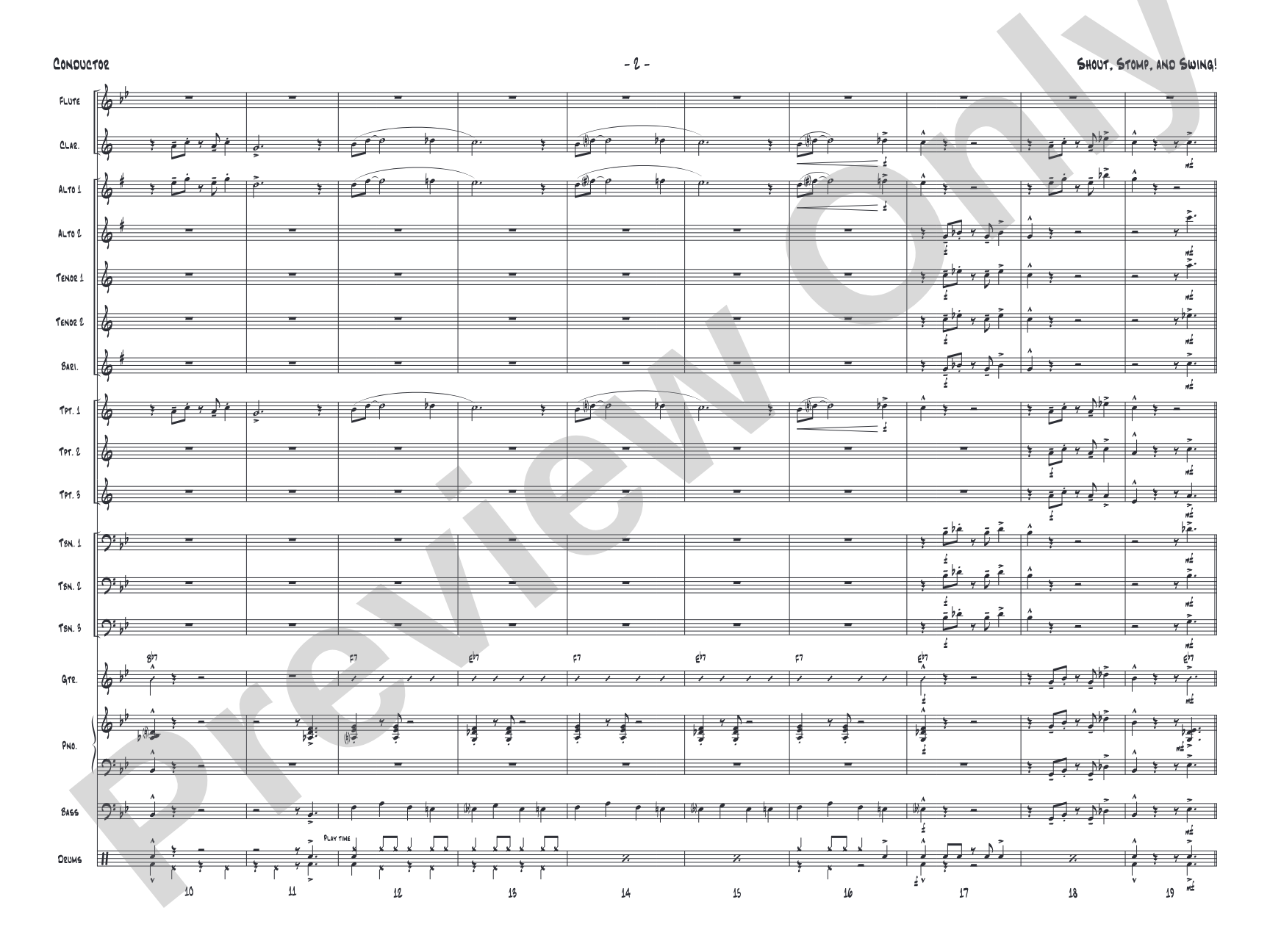 Shout, Stomp, and Swing!: Jazz Ensemble Conductor Score & Parts