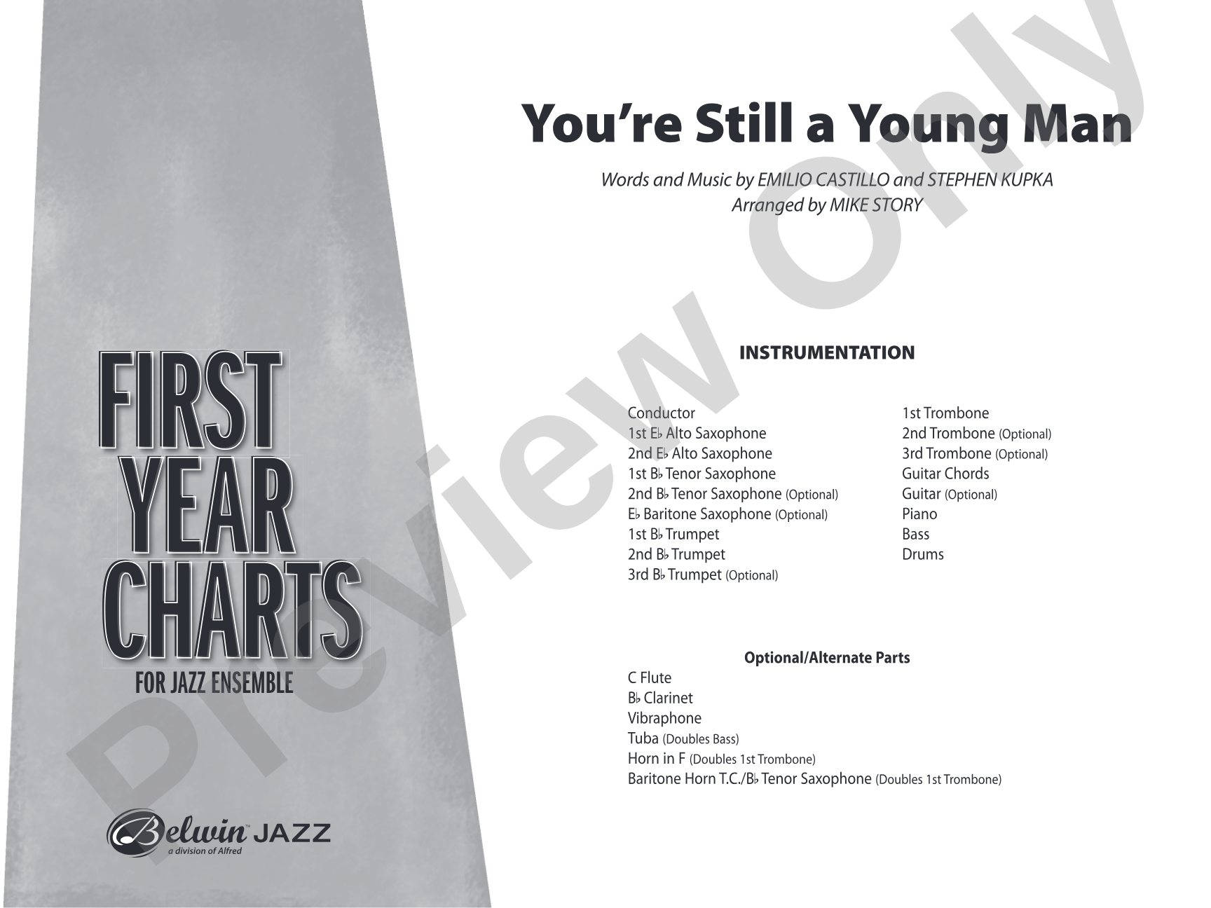You're Still a Young Man: Jazz Ensemble Conductor Score & Parts