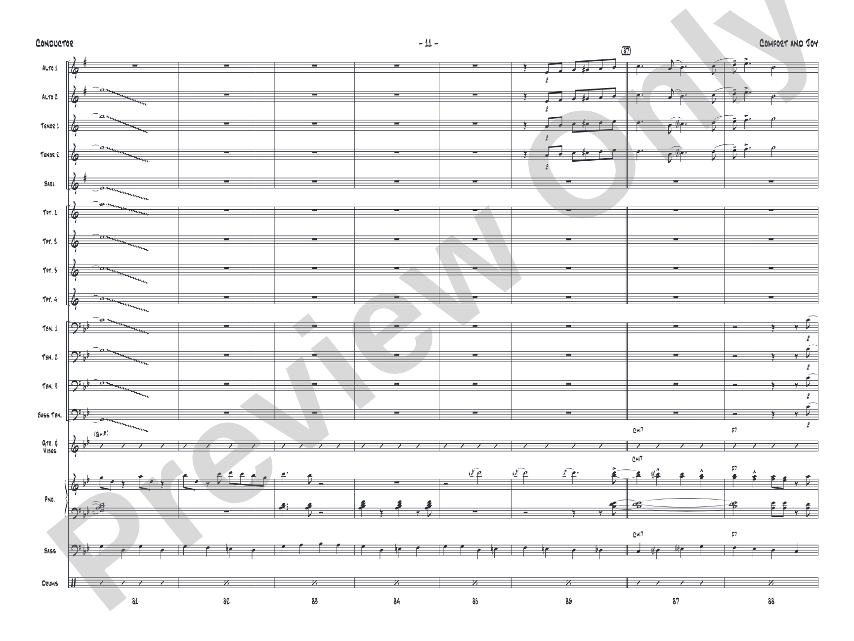 Comfort and Joy: Jazz Ensemble Conductor Score & Parts