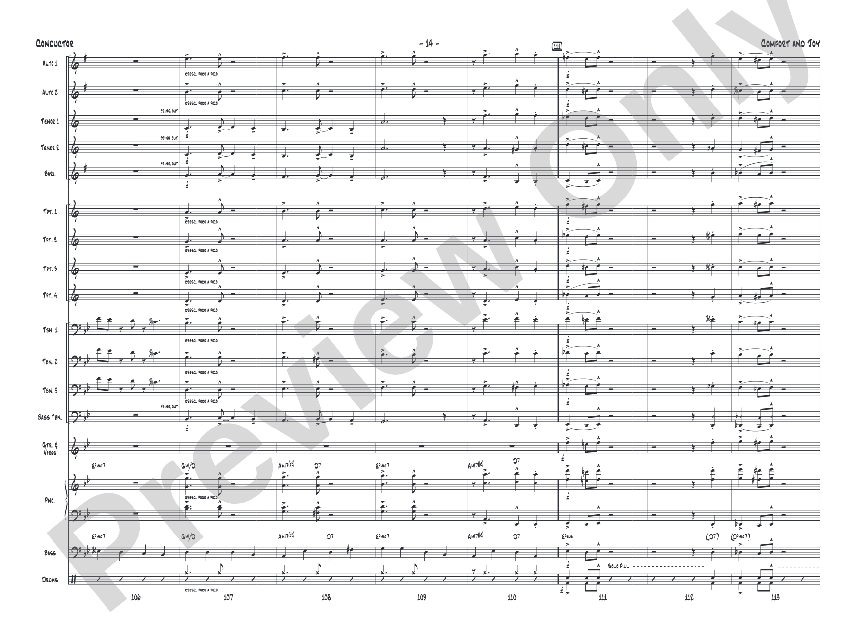 Comfort and Joy: Jazz Ensemble Conductor Score & Parts