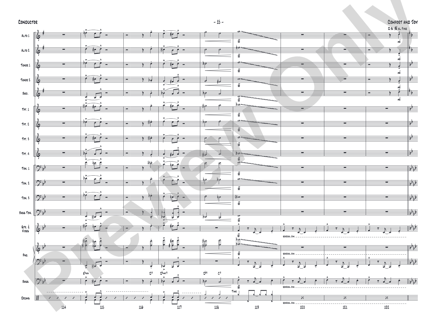 Comfort and Joy: Jazz Ensemble Conductor Score & Parts