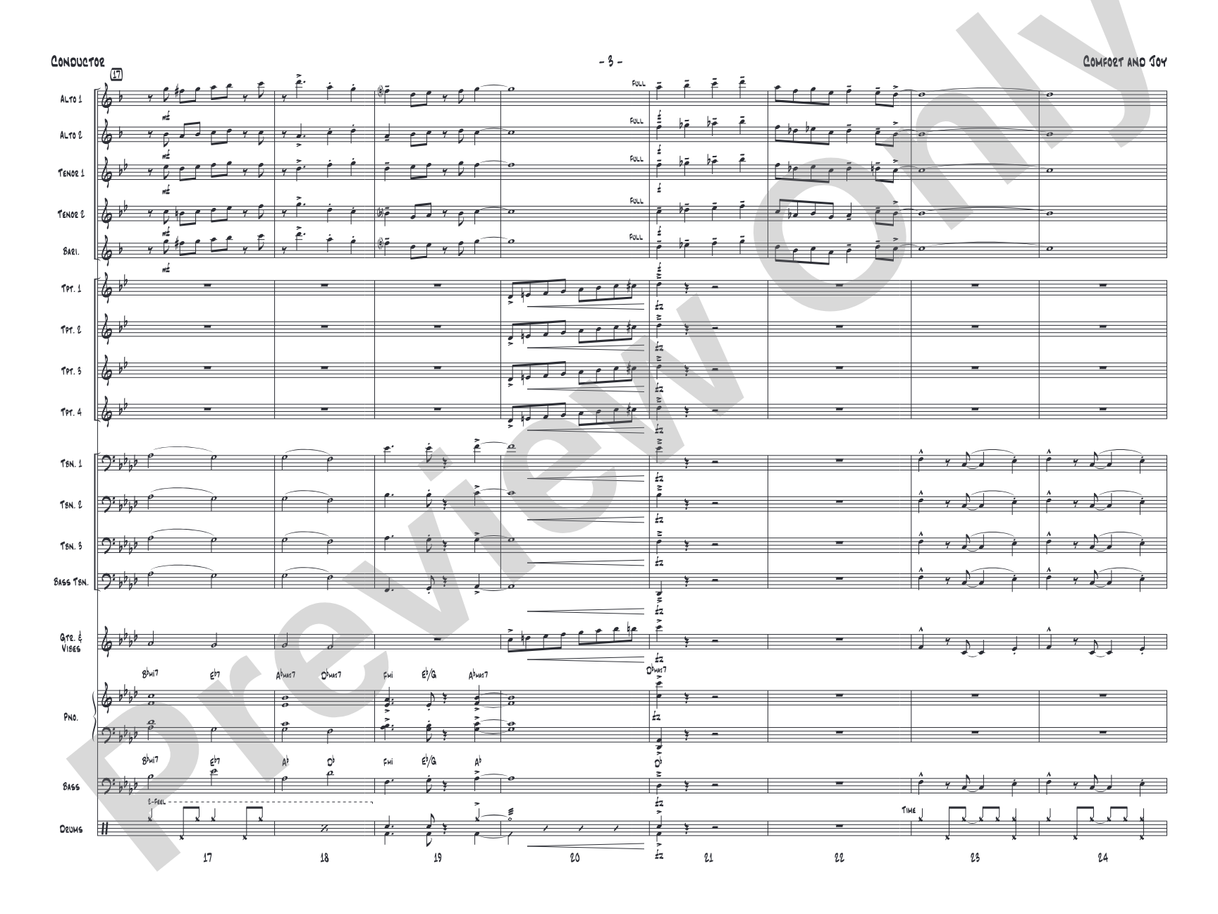 Comfort and Joy: Jazz Ensemble Conductor Score & Parts