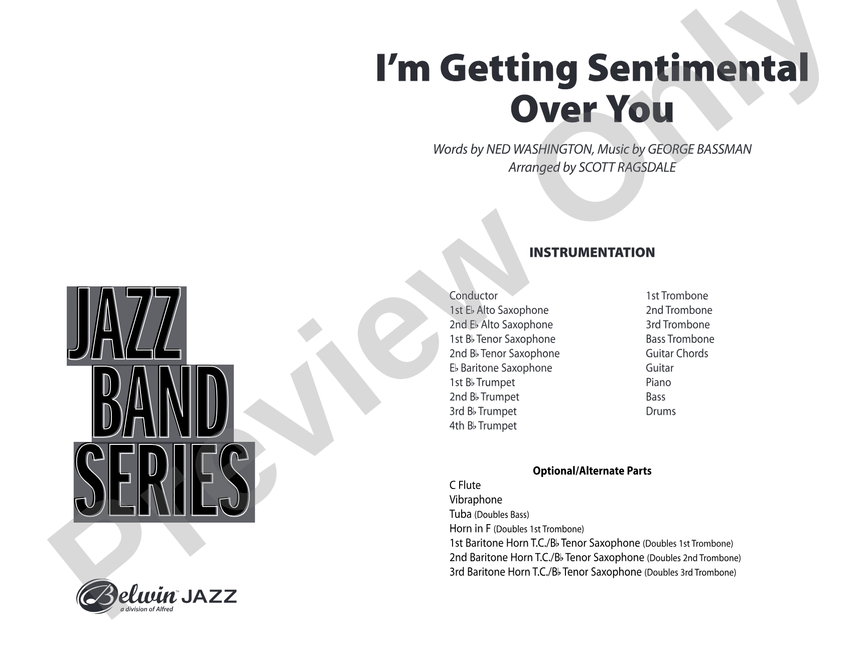 I'm Getting Sentimental over You: Score