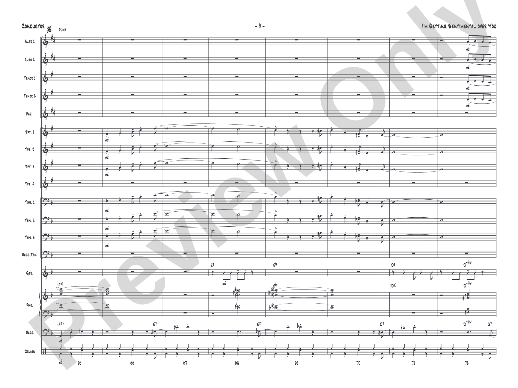 I'm Getting Sentimental over You: Score