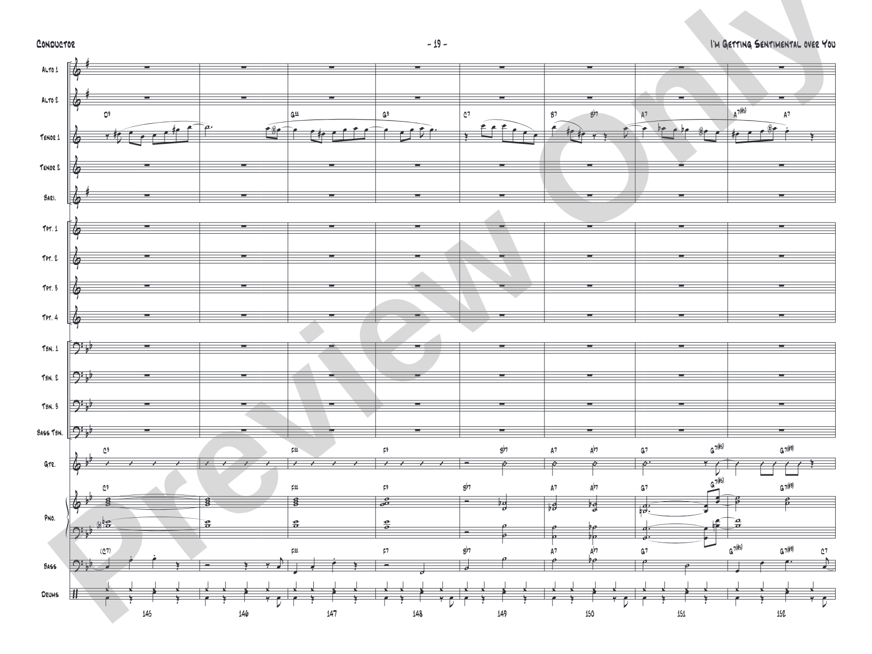 I'm Getting Sentimental over You: Score
