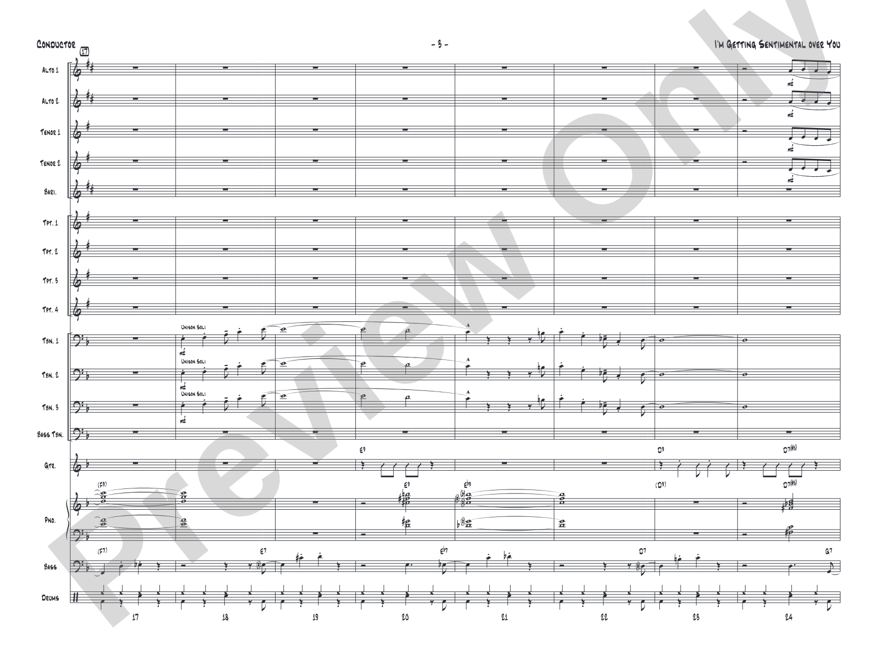 I'm Getting Sentimental over You: Score