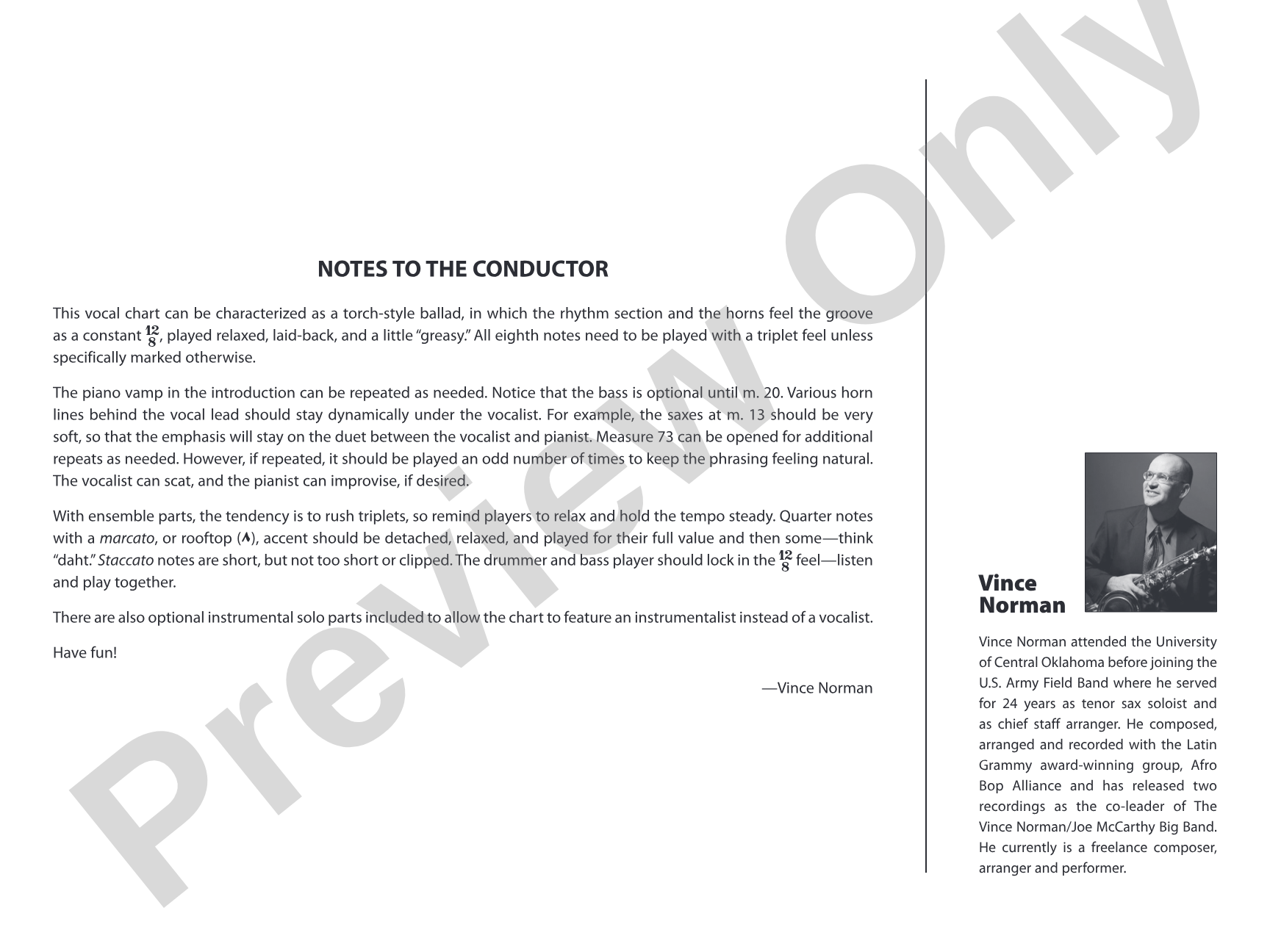 Willow Weep for Me: Vocal Solo with Jazz Ensemble Conductor Score & Parts