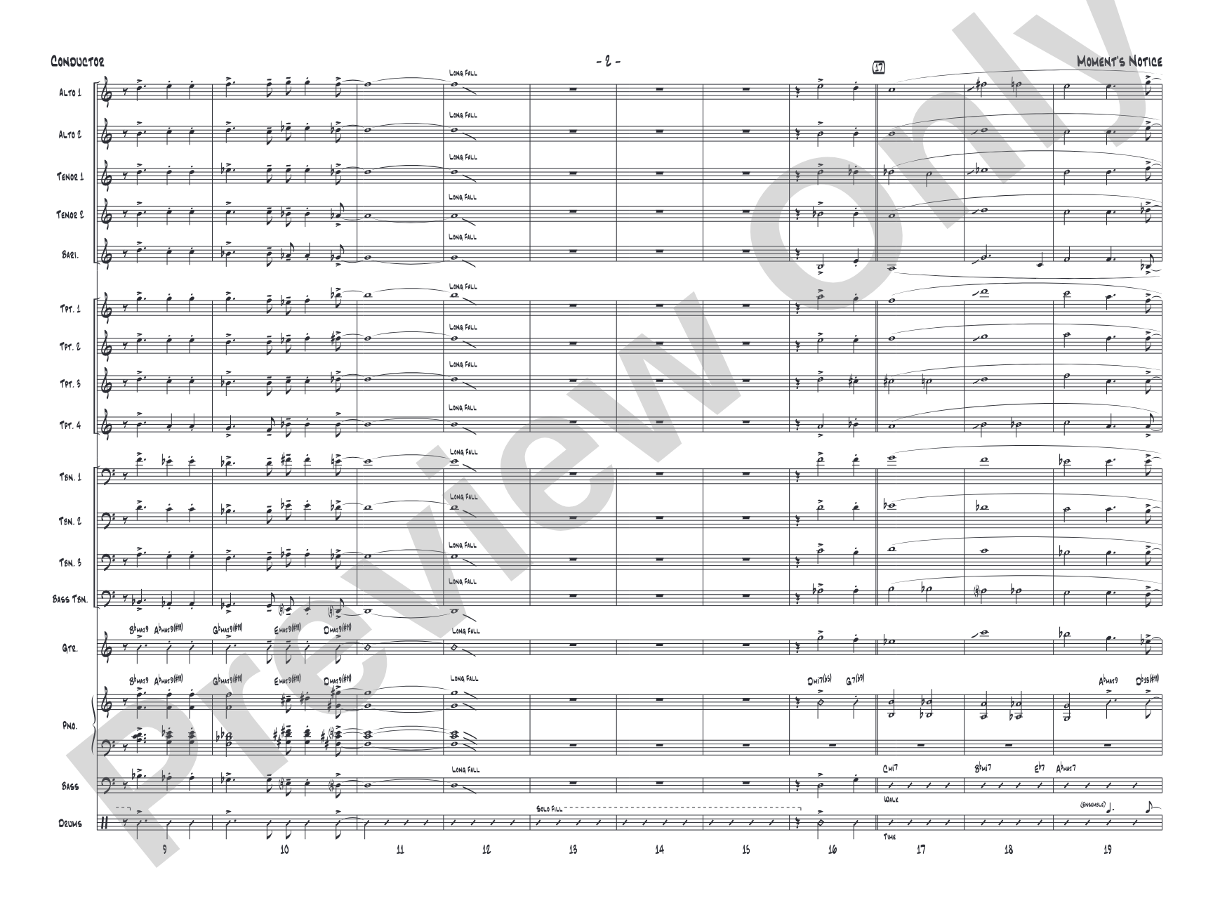 Moment's Notice: Jazz Ensemble Conductor Score & Parts